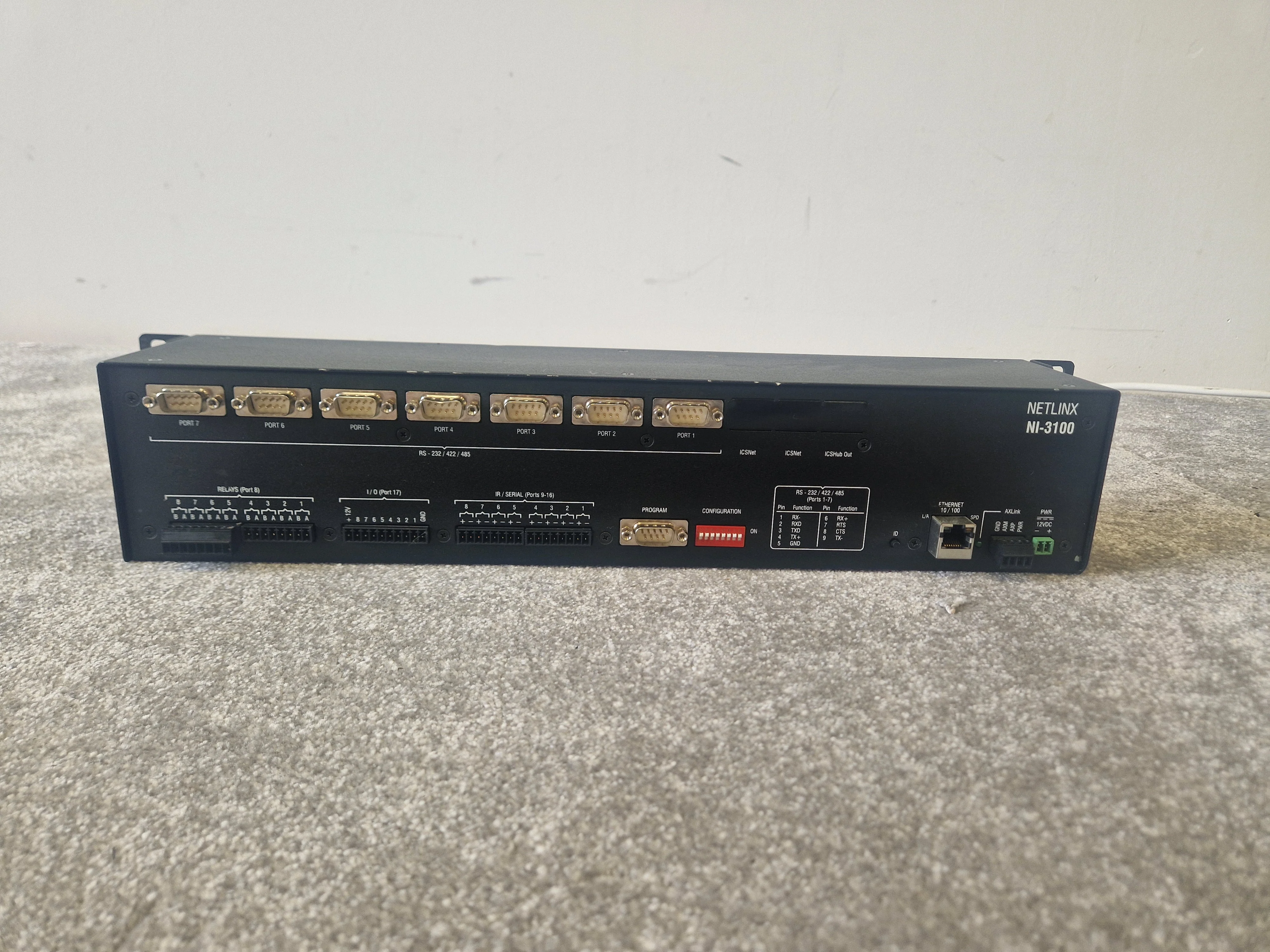 AMX NI-3100 NetLinx Integrated Controller – RS-232/IR/Relay I/O, Ethernet, Rackmount - Good - Image 5