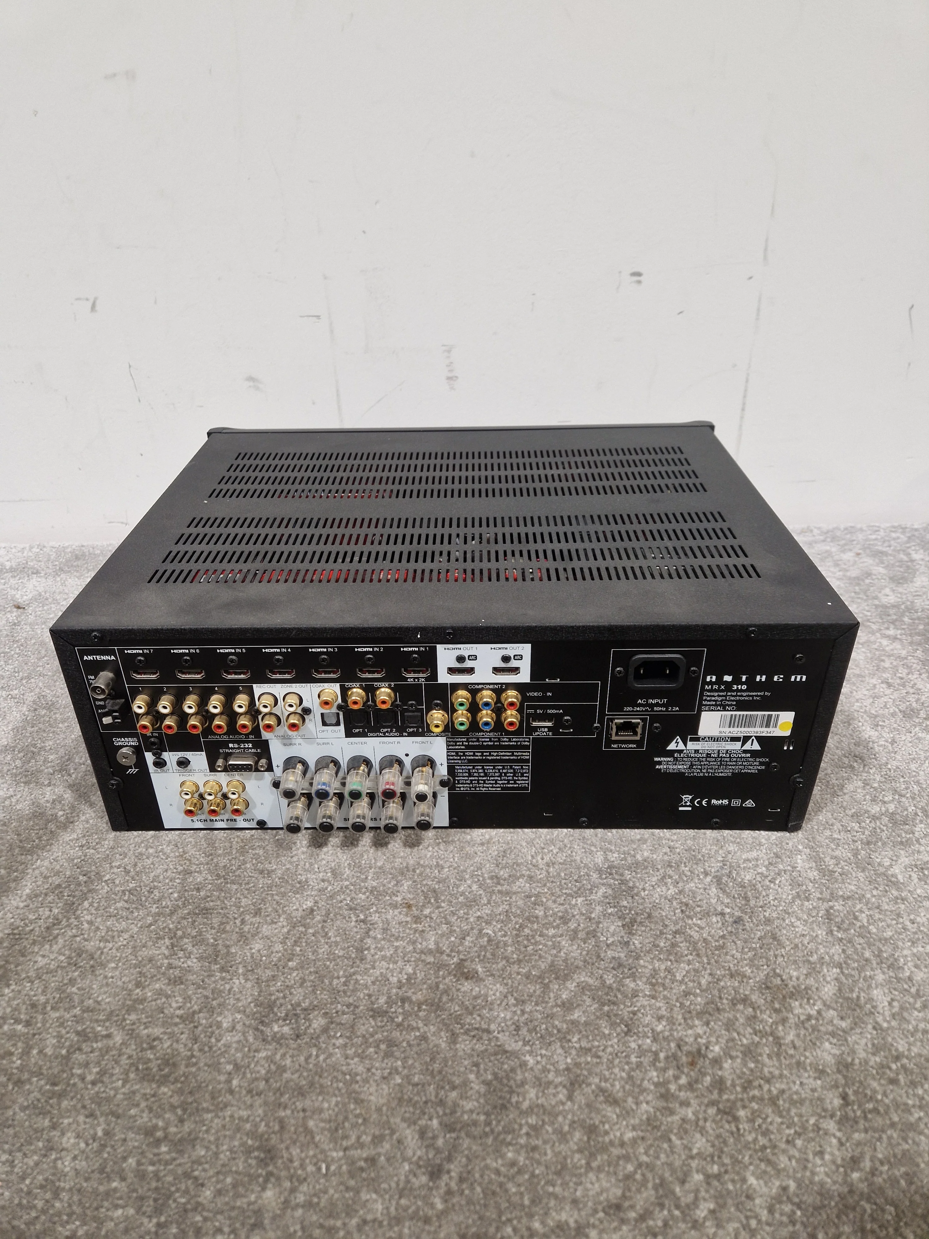 Anthem MRX-310 - High-Performance AV Receiver - Excellent w/ Power Supply - Image 7