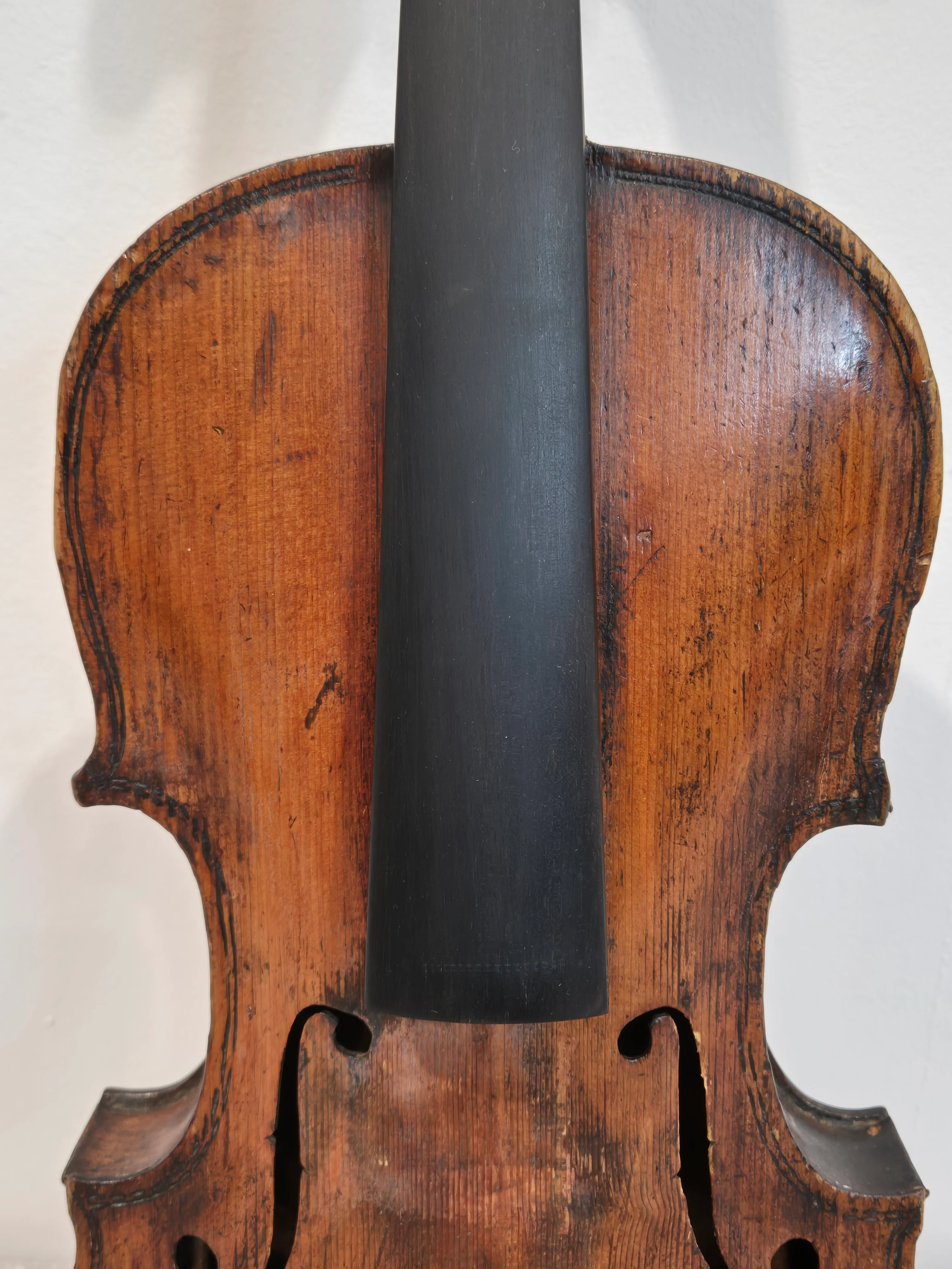 Antique Lion Head Violin - No Sound Post w/ Hard Case - Vintage - Image 4