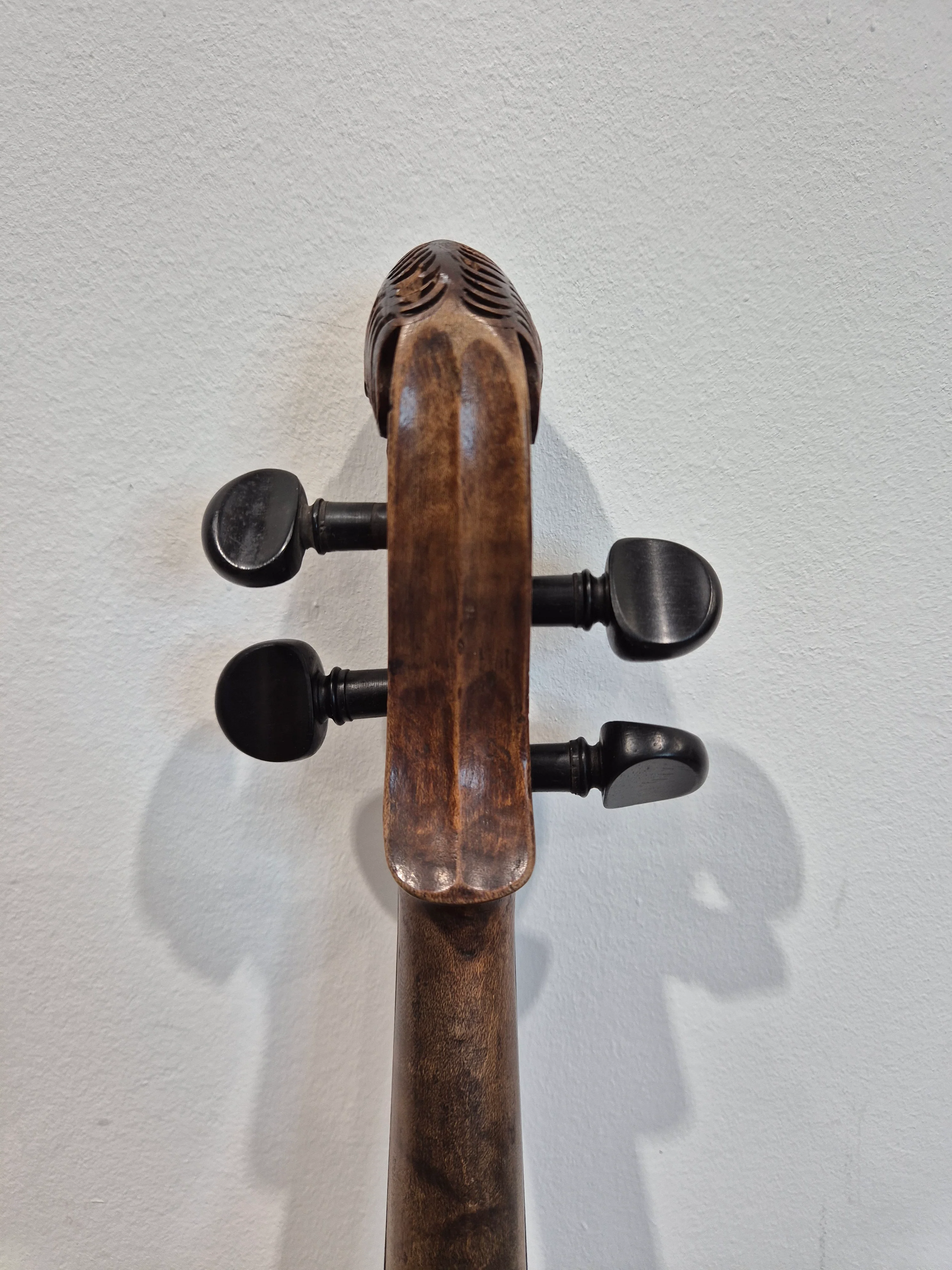 Antique Lion Head Violin - No Sound Post w/ Hard Case - Vintage - Image 8