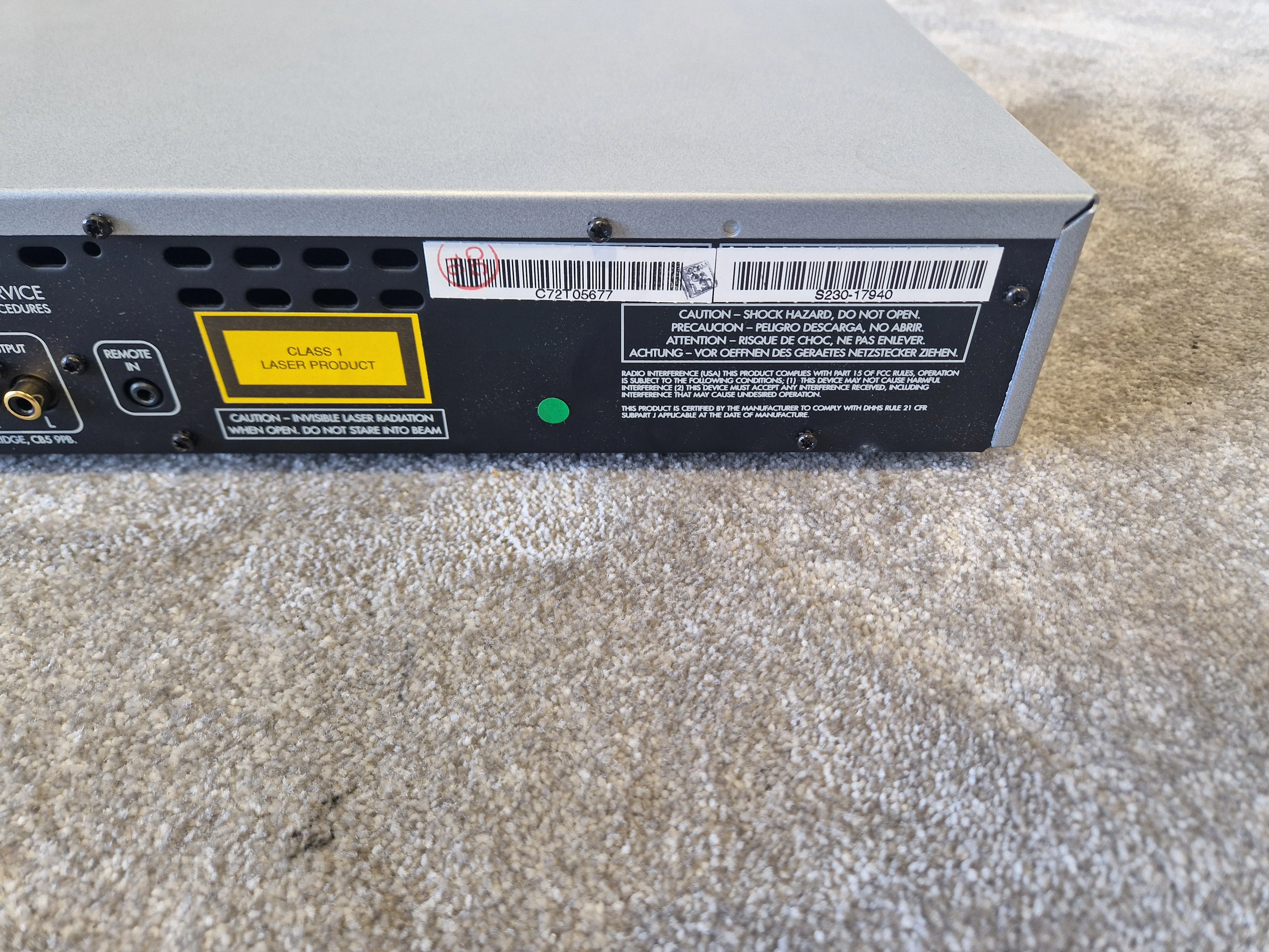 Arcam CD72 CD Player – 24-Bit Burr-Brown DAC, Optical/Coaxial Out – Excellent w/ Original Box - Image 10