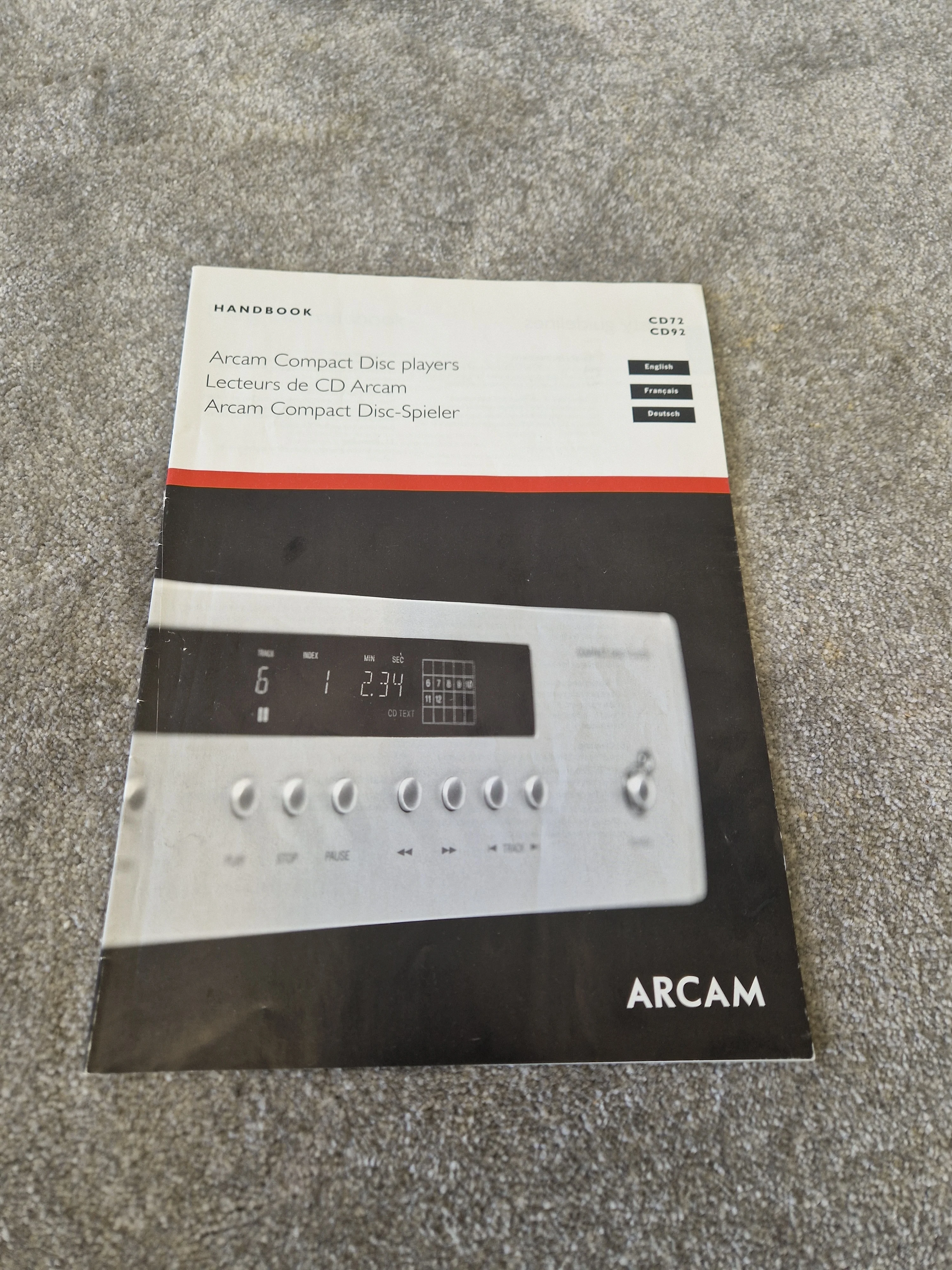 Arcam CD72 CD Player – 24-Bit Burr-Brown DAC, Optical/Coaxial Out – Excellent w/ Original Box - Image 3