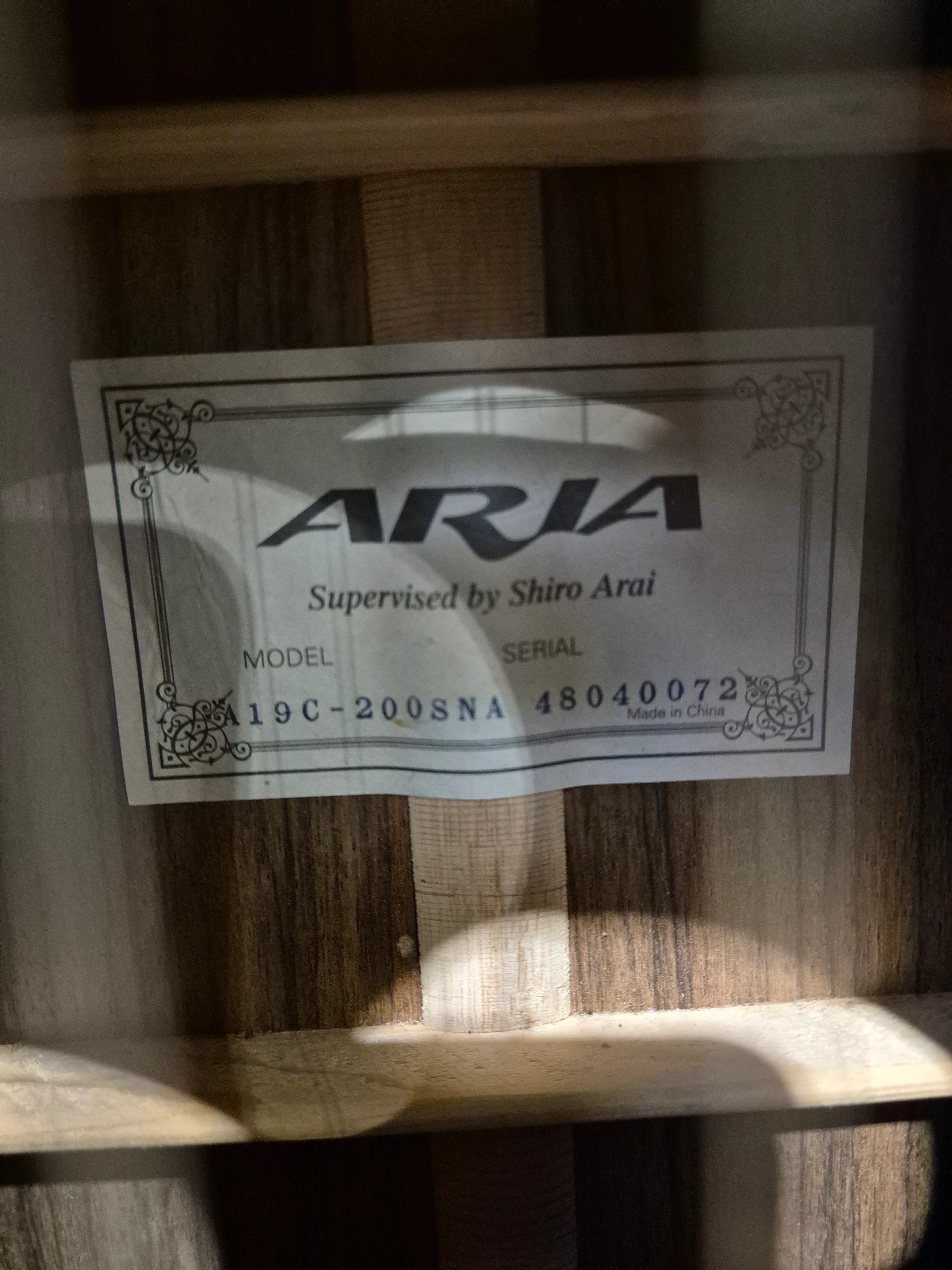 Aria A19C-200N - Classical Acoustic Parlor Guitar - Image 4