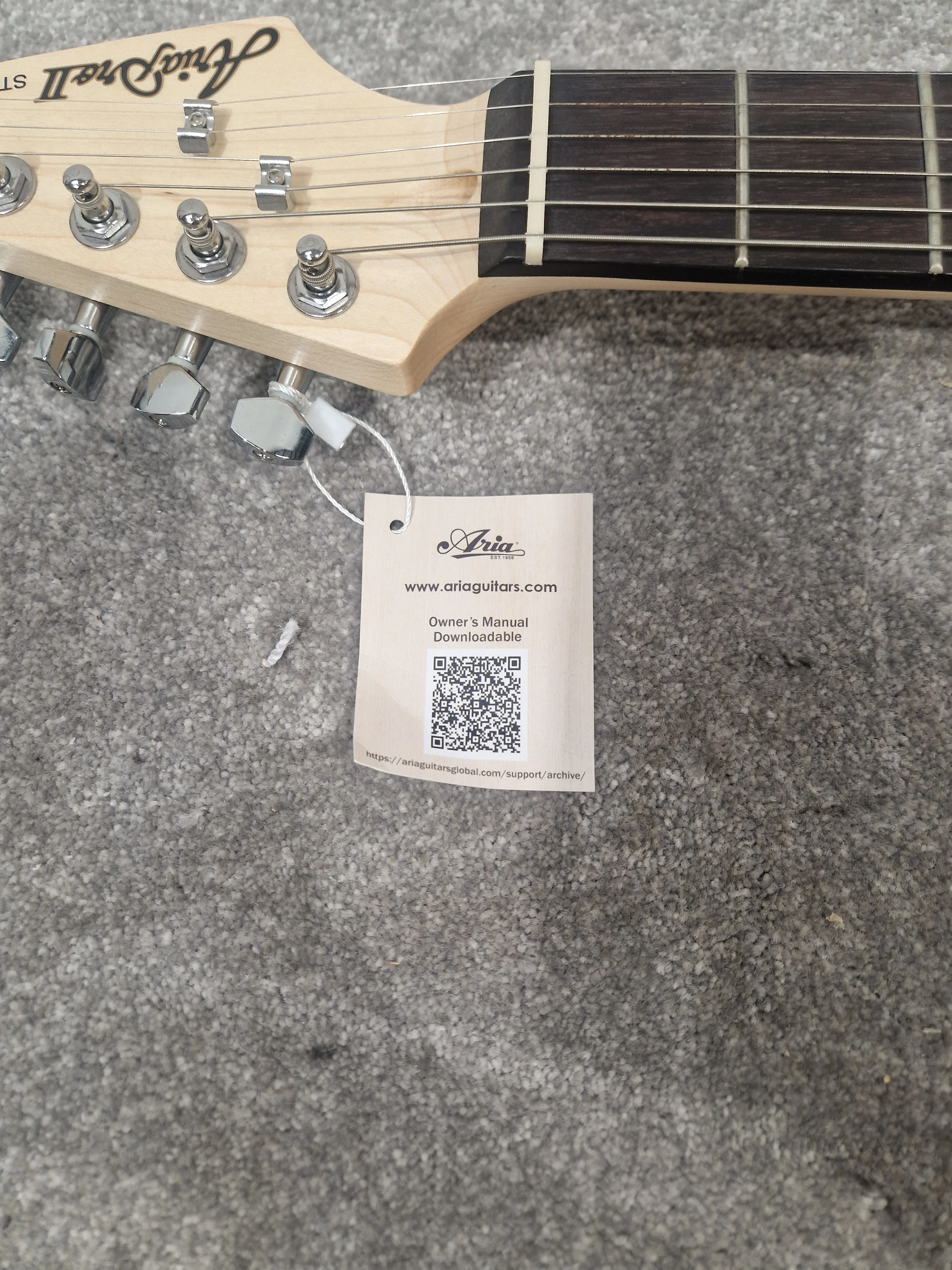 Aria Pro II STG-004 Electric Guitar – SSH Pickup Layout & Maple Neck – Mint - Image 10