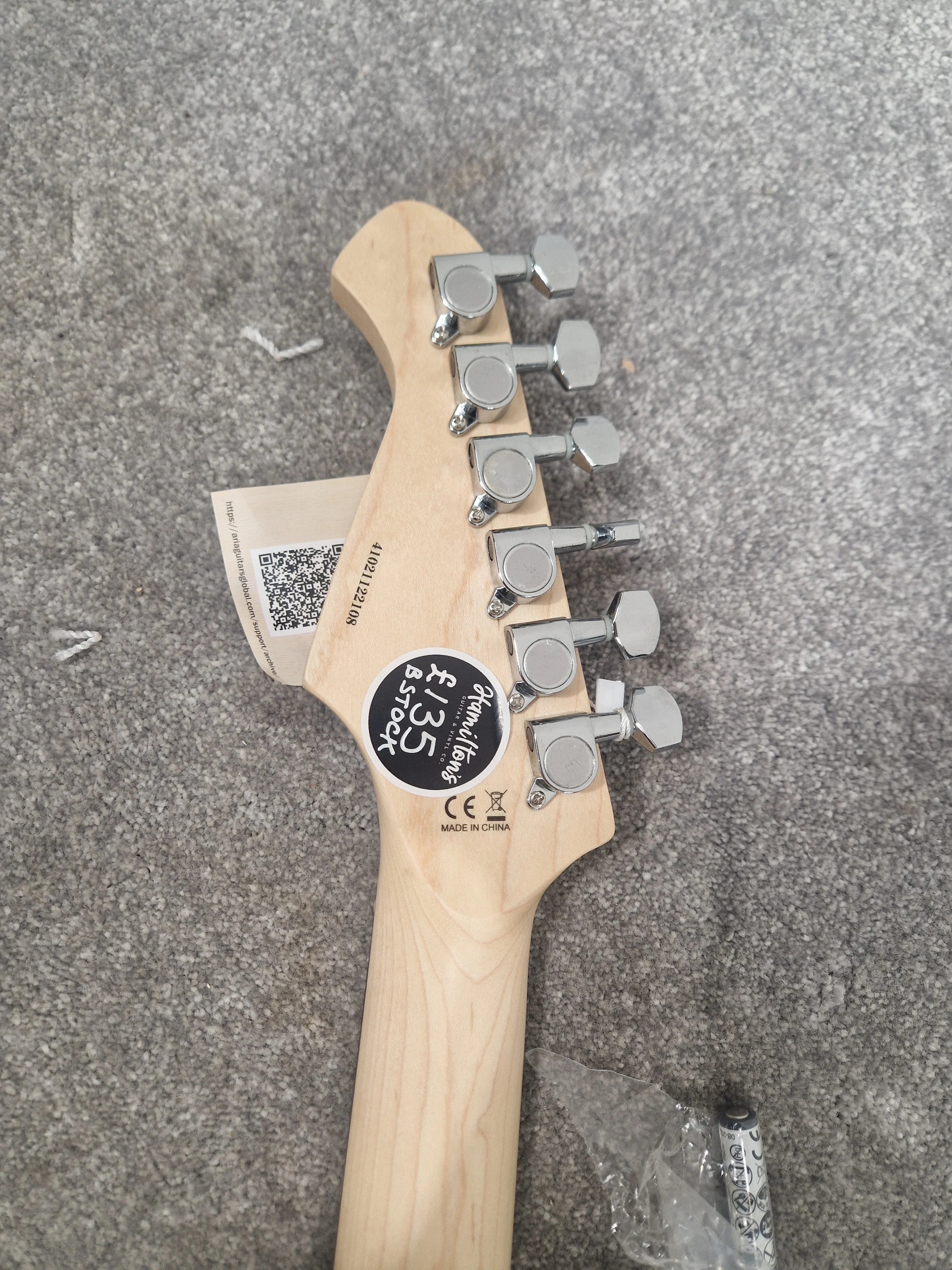 Aria Pro II STG-004 Electric Guitar – SSH Pickup Layout & Maple Neck – Mint - Image 8