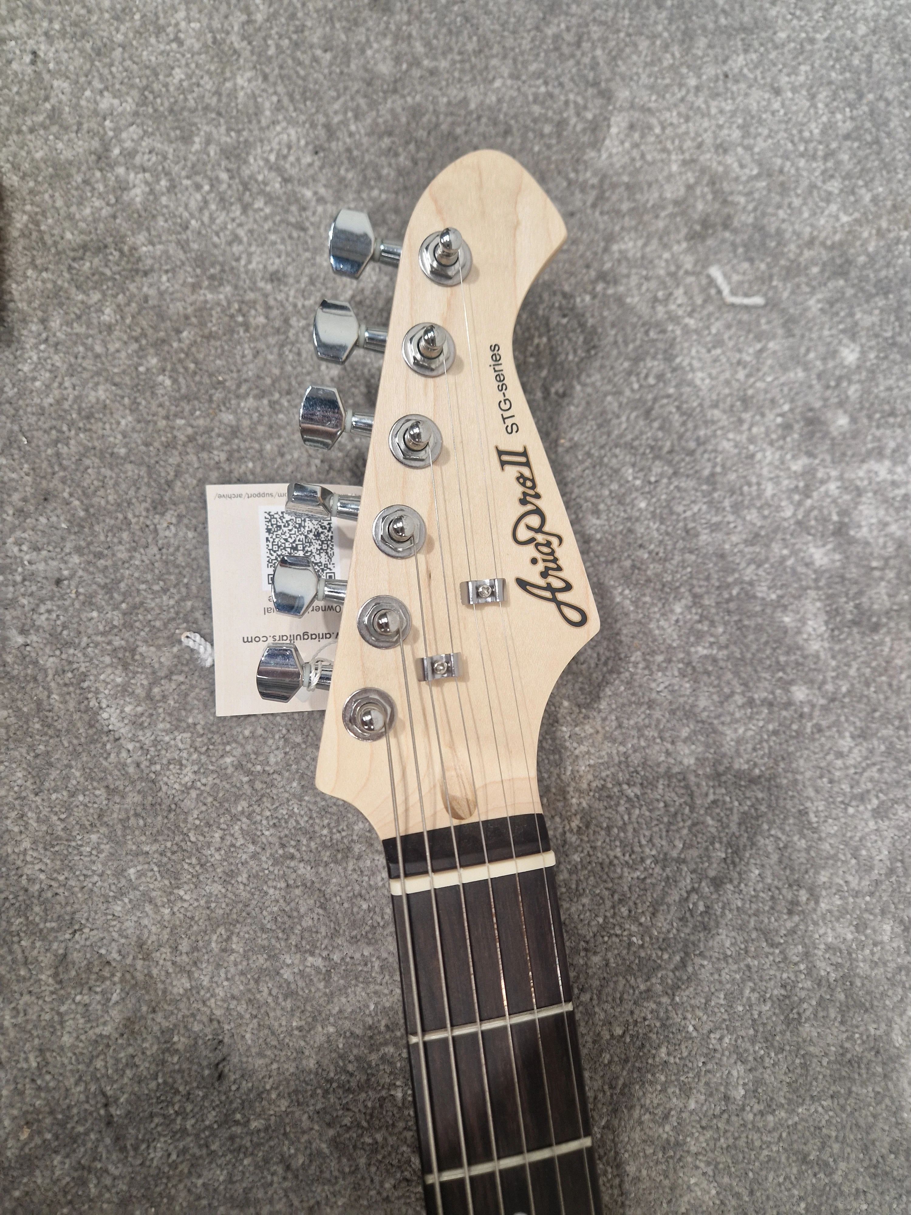 Aria Pro II STG-004 Electric Guitar – SSH Pickup Layout & Maple Neck – Mint - Image 9