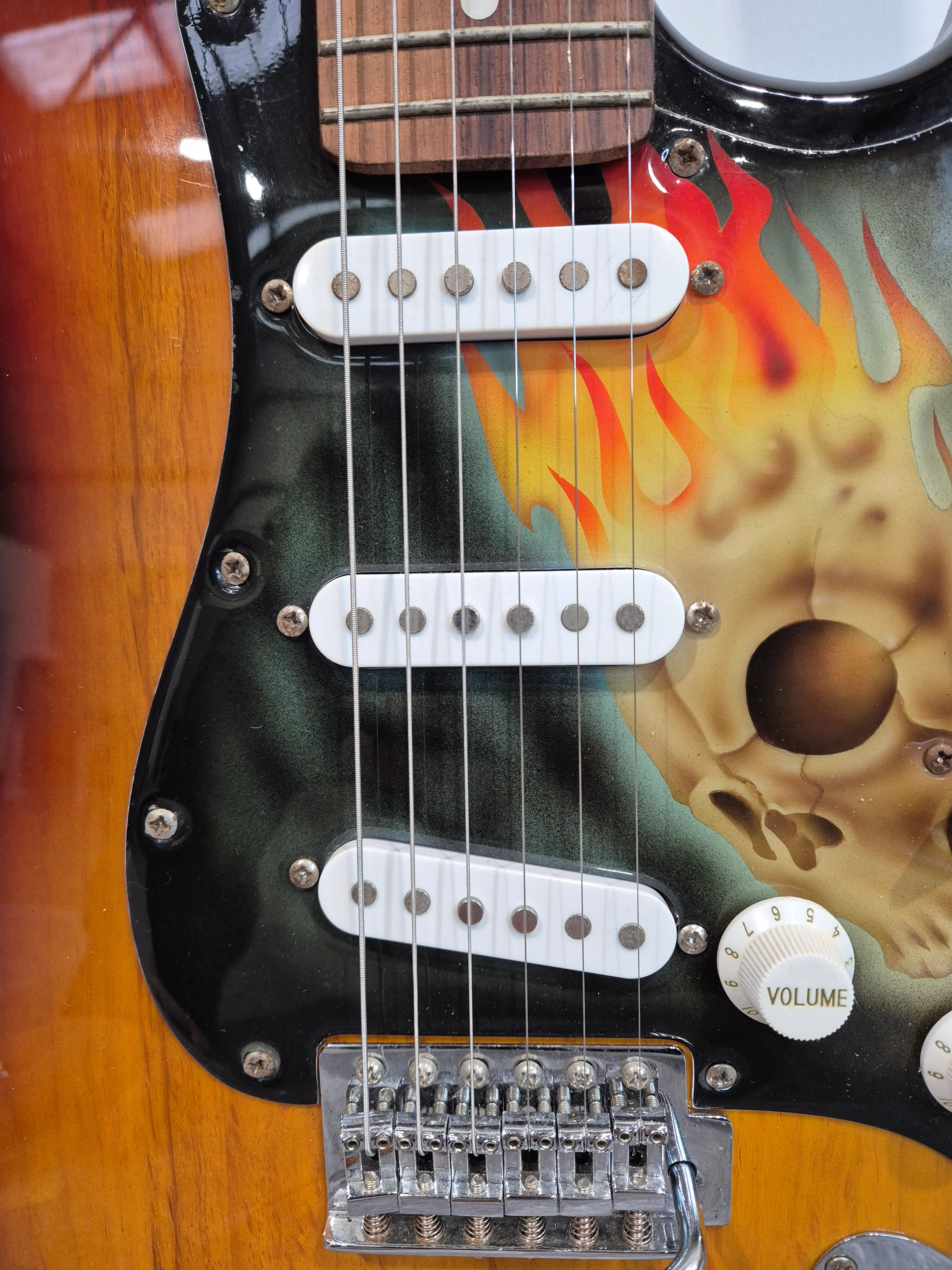 Aria STG Series - Strat Style Electric Guitar - Custom Pickguard - Image 4