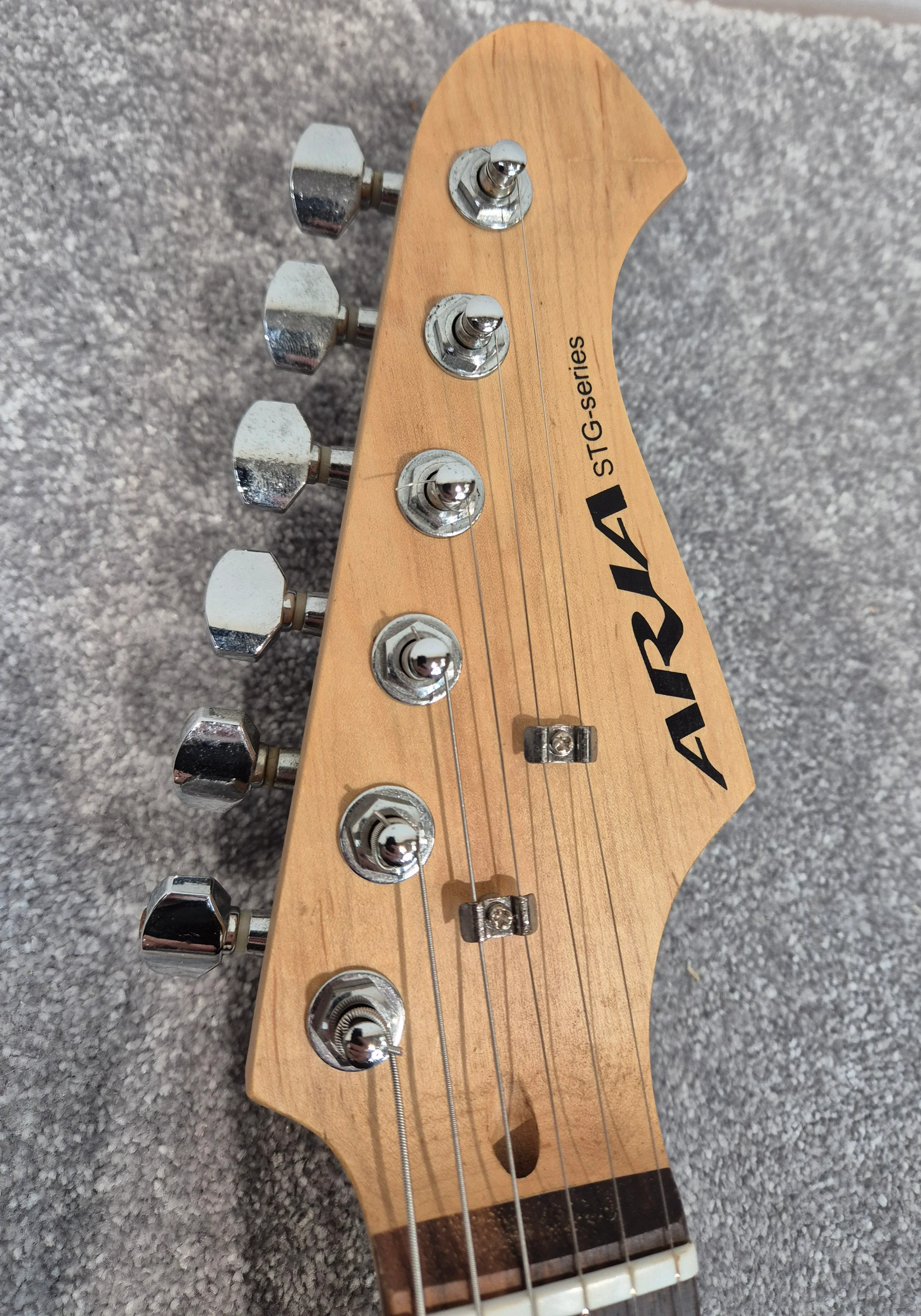 Aria STG Series - Strat Style Electric Guitar - Custom Pickguard - Image 7