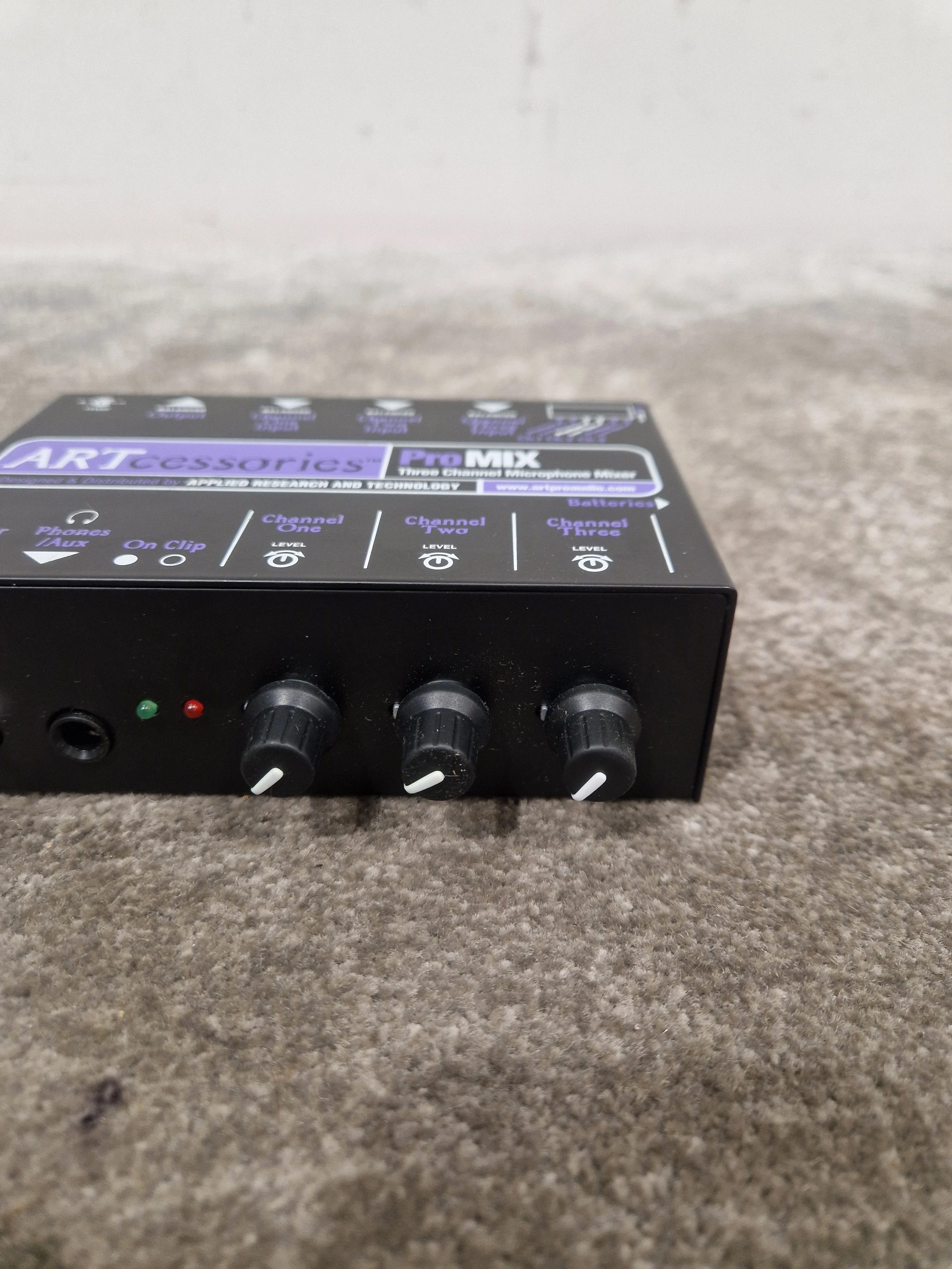 ARTcessories ProMIX - 3-Channel Microphone Mixer - Black - Excellent - Image 10
