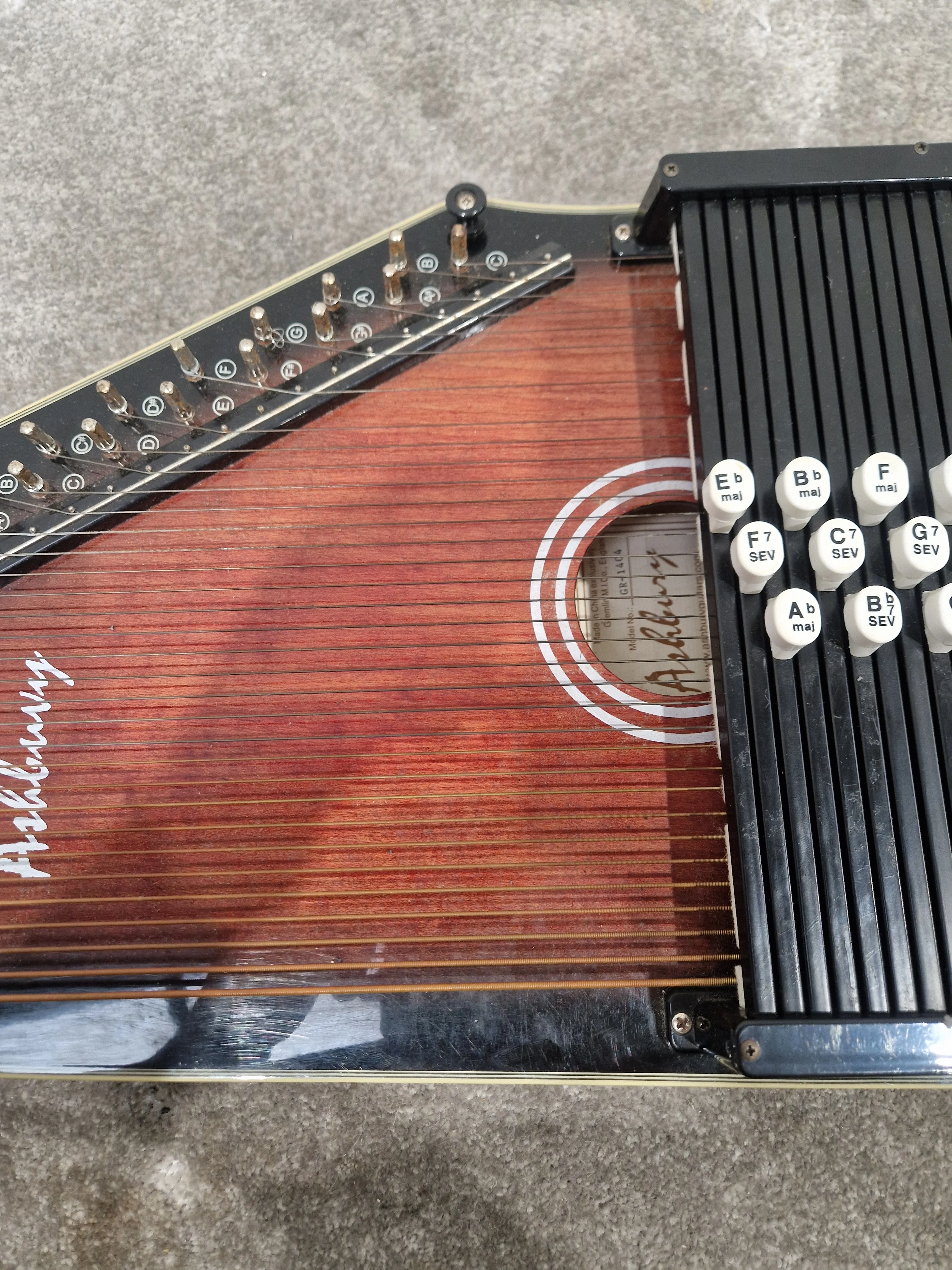 Ashbury Autoharp Acoustic Instrument - Classic String Design - Very Good w/ strings - Image 7