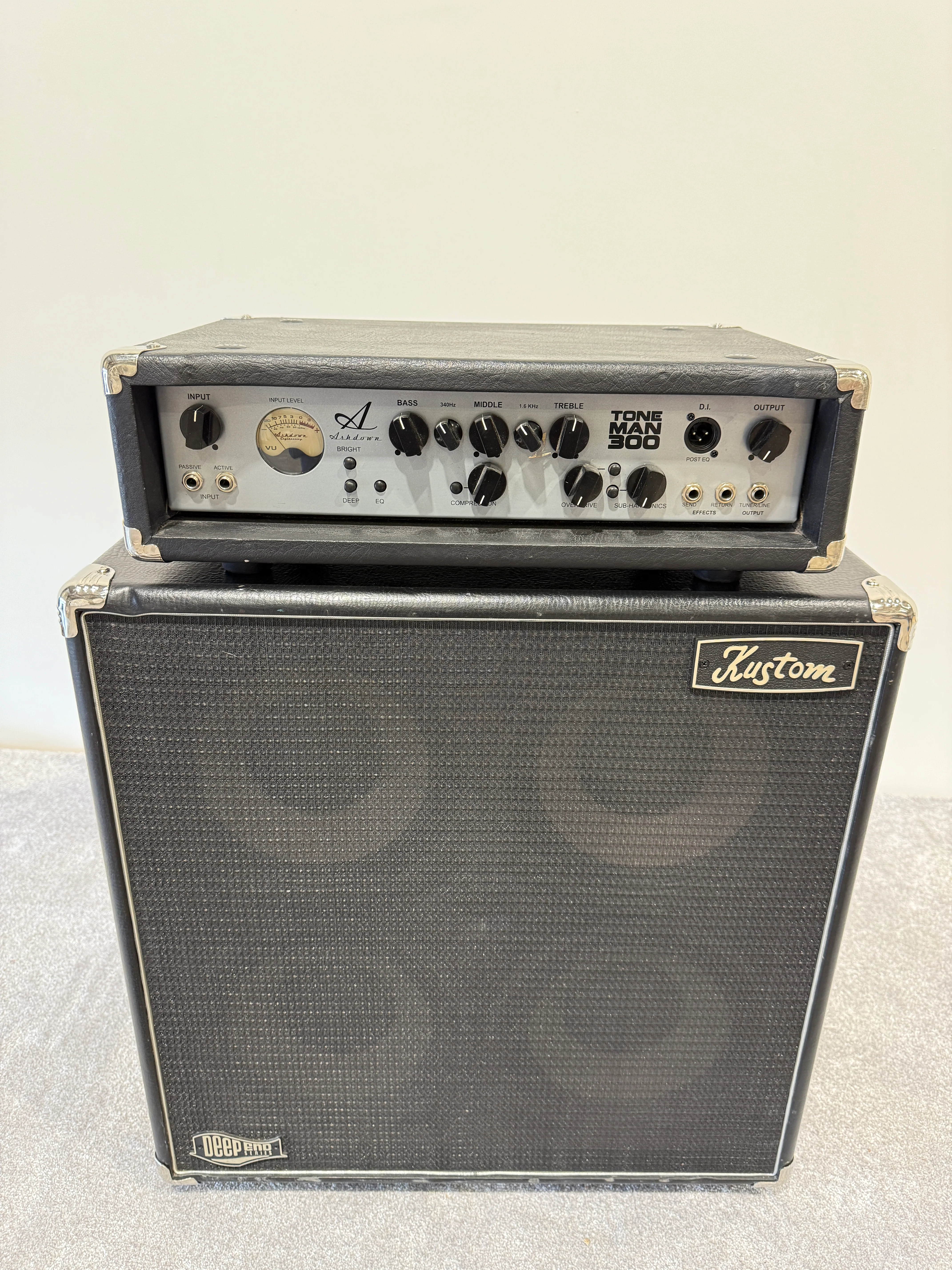 Ashdown Toneman 300 Bass Guitar Amp Head & Kustom Deepend 4x10 Cab - Image 4