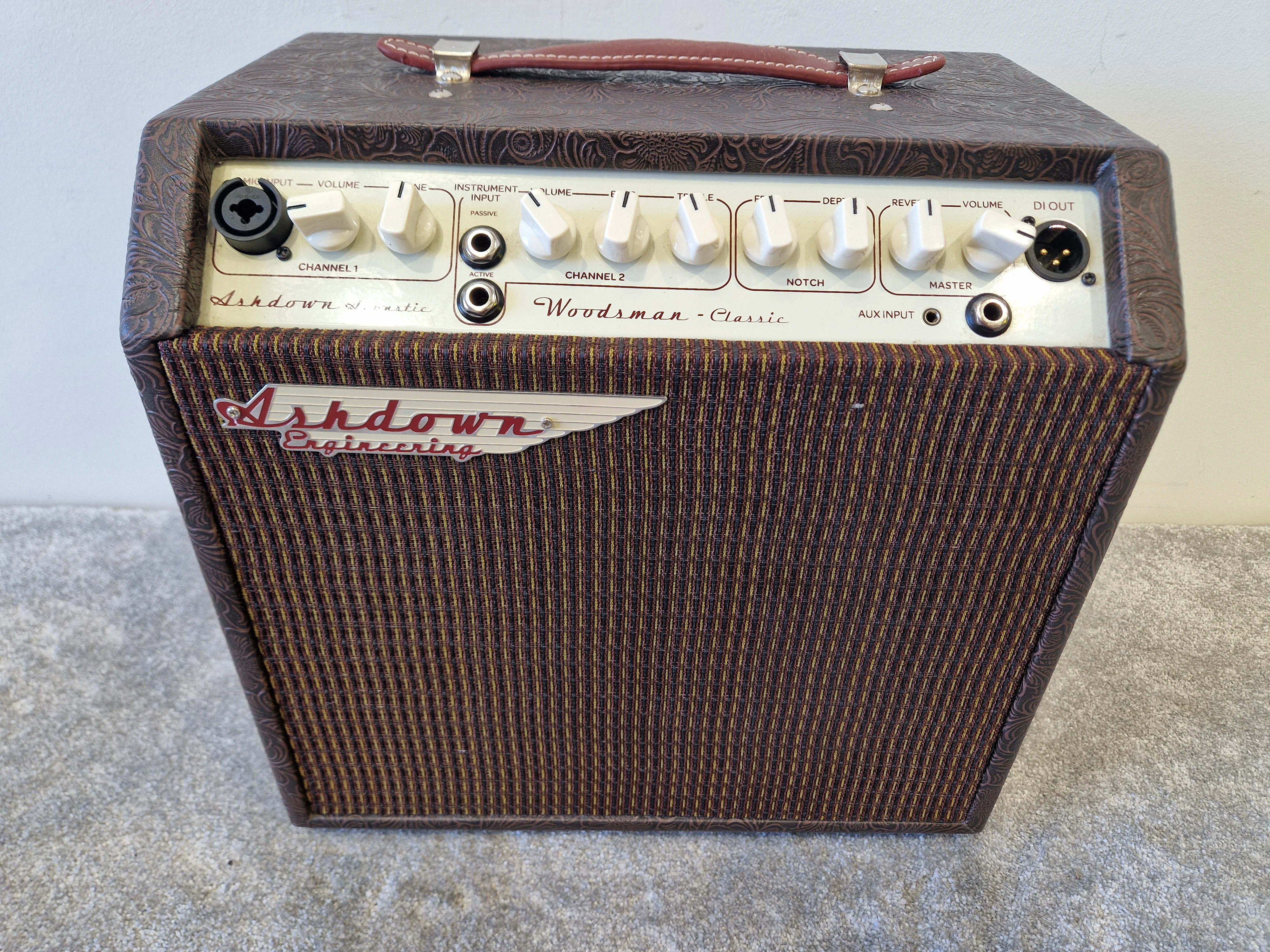 Ashdown Woodsman Classic 40W Acoustic Amp – 2-Channel Combo, Reverb, Notch Filter, DI Out – Excellent - Image 2