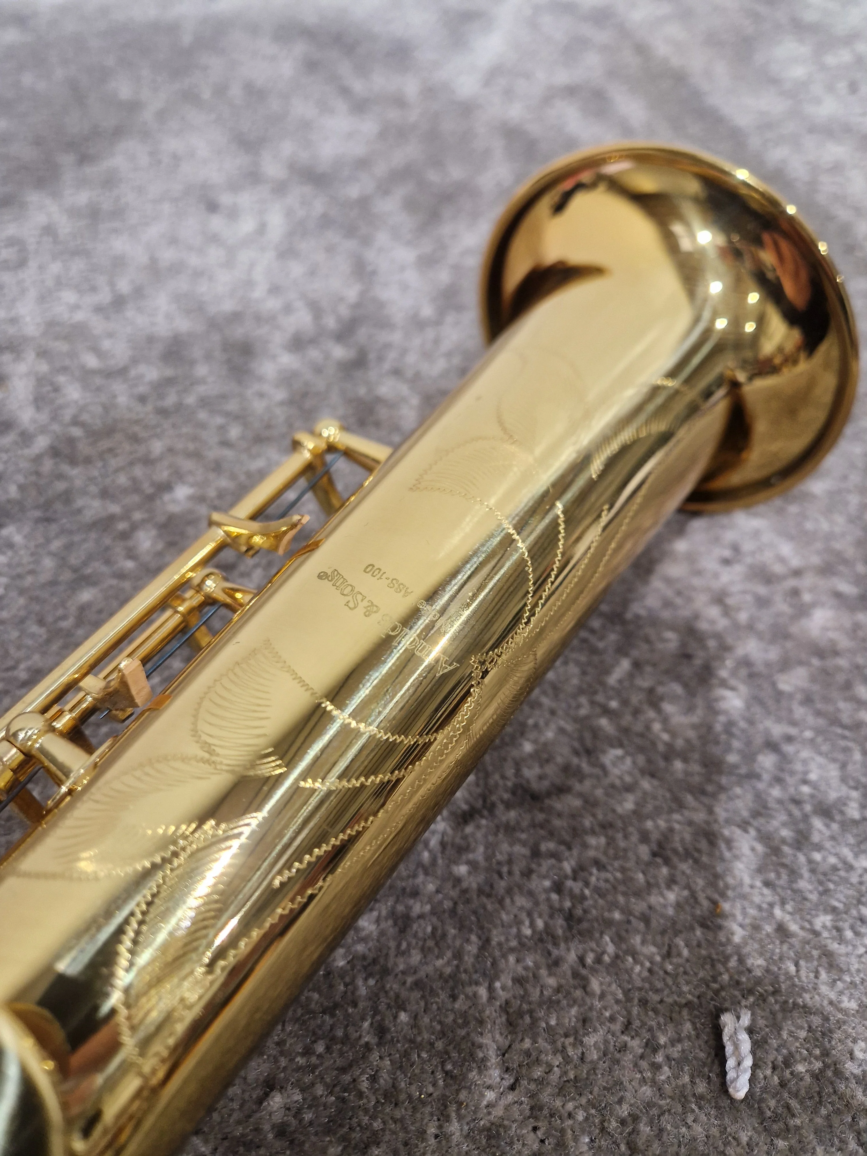 ASS 100 Soprano Saxophone - Soprano Saxophone - Gold Brass - Excellent w/ Hard Case - Image 2