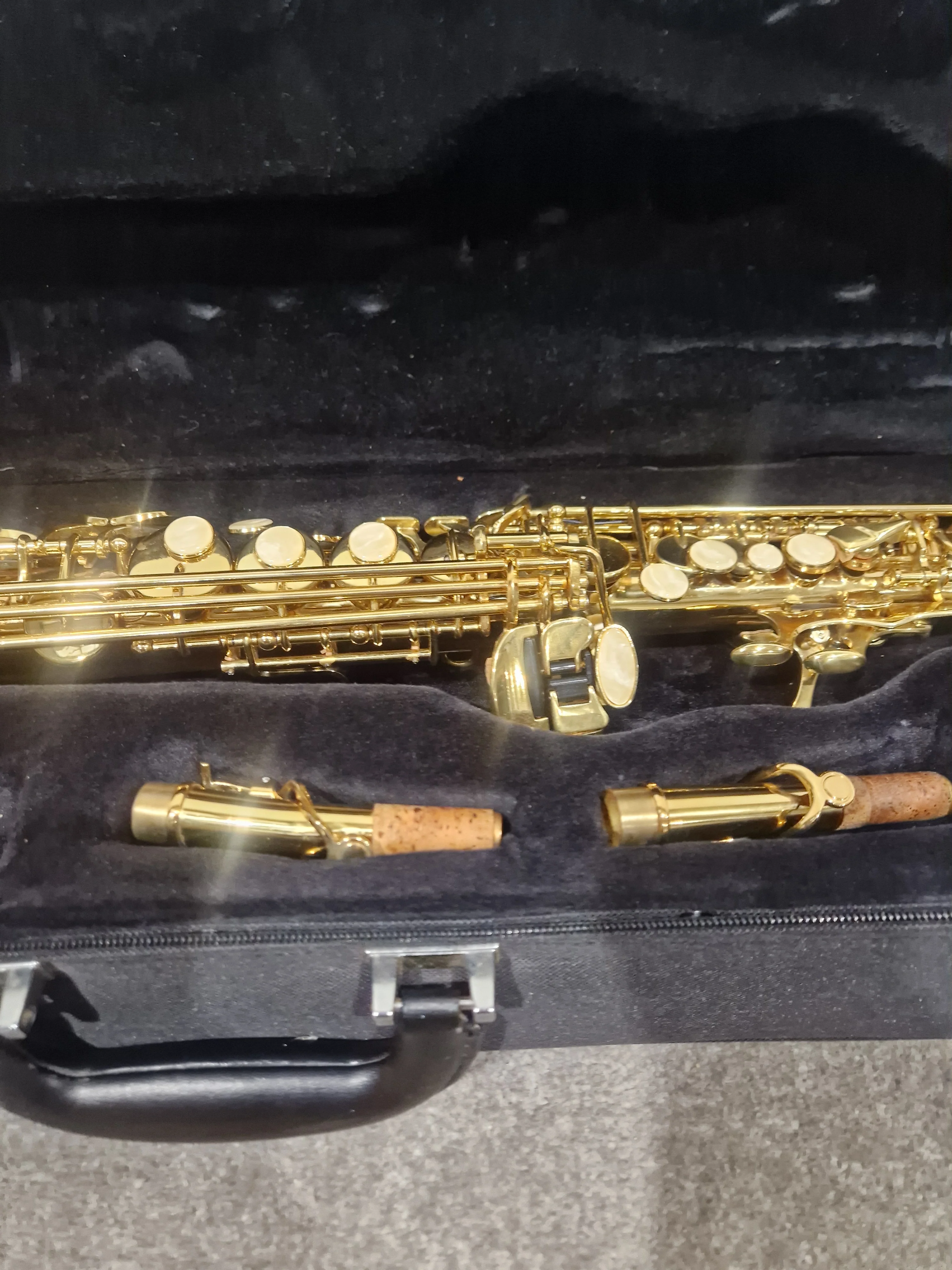 ASS 100 Soprano Saxophone - Soprano Saxophone - Gold Brass - Excellent w/ Hard Case - Image 22