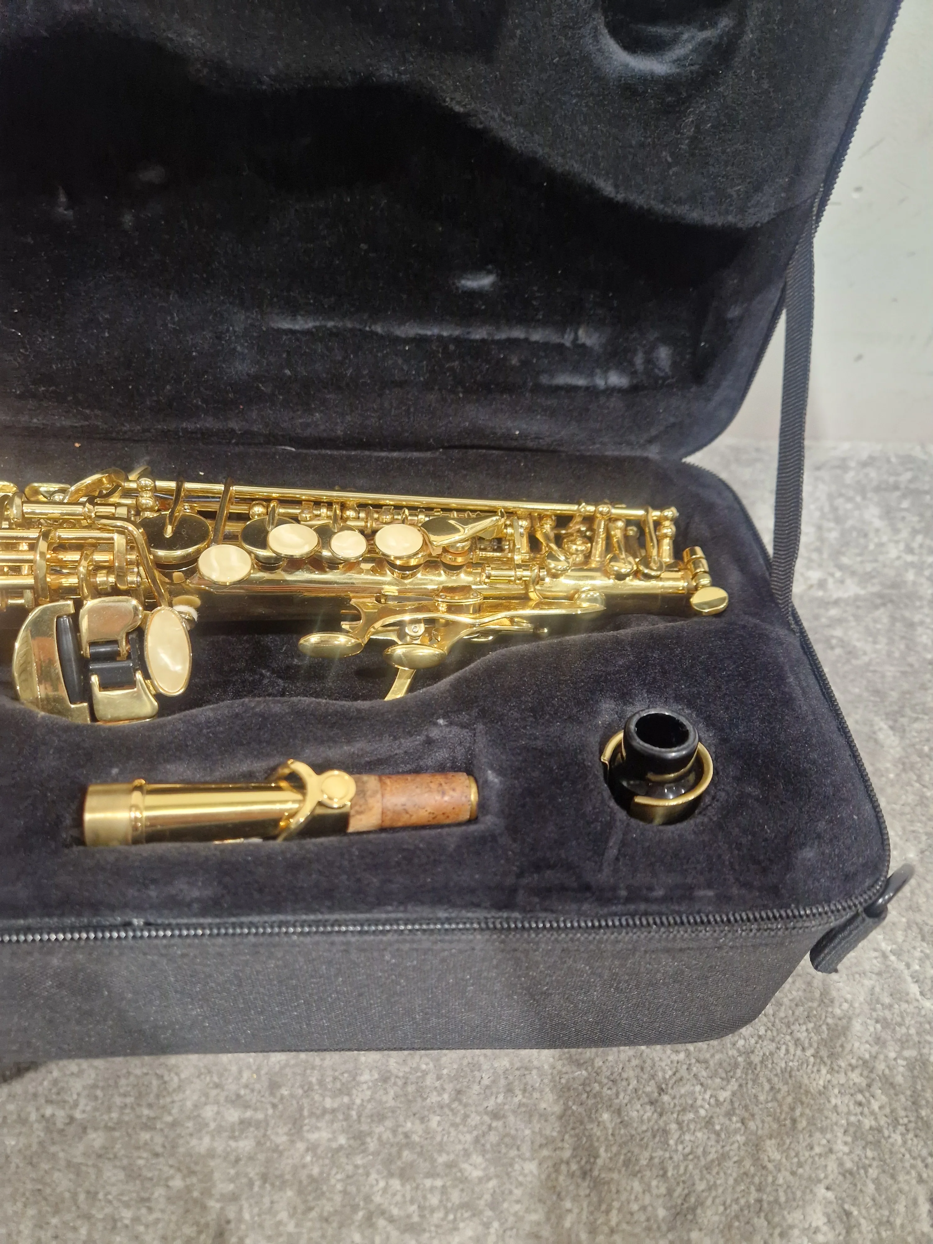 ASS 100 Soprano Saxophone - Soprano Saxophone - Gold Brass - Excellent w/ Hard Case - Image 23