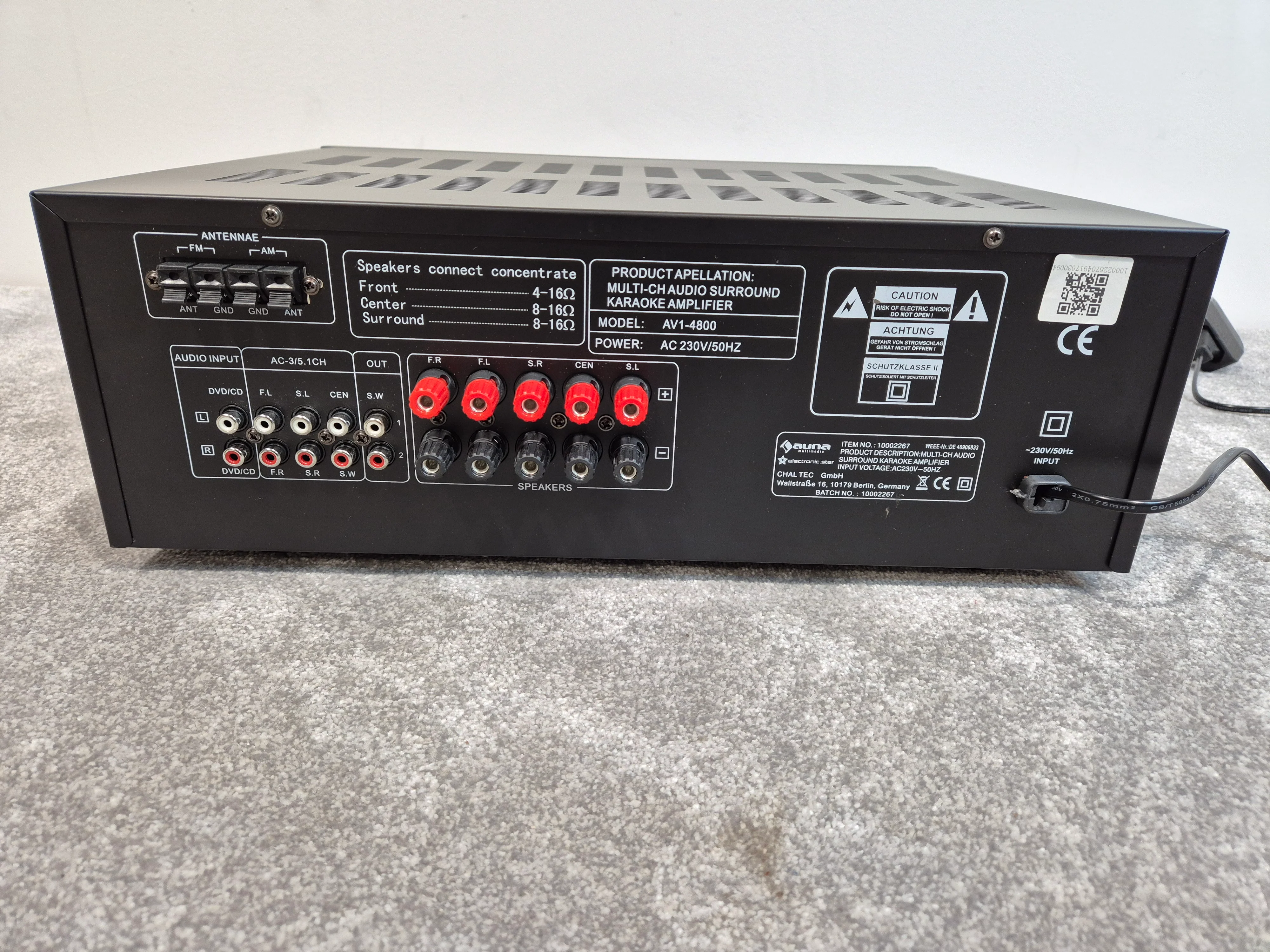 Auna AV1-4800 - 5.1 Surround Sound System Amplifier w/ Original Box - Image 6