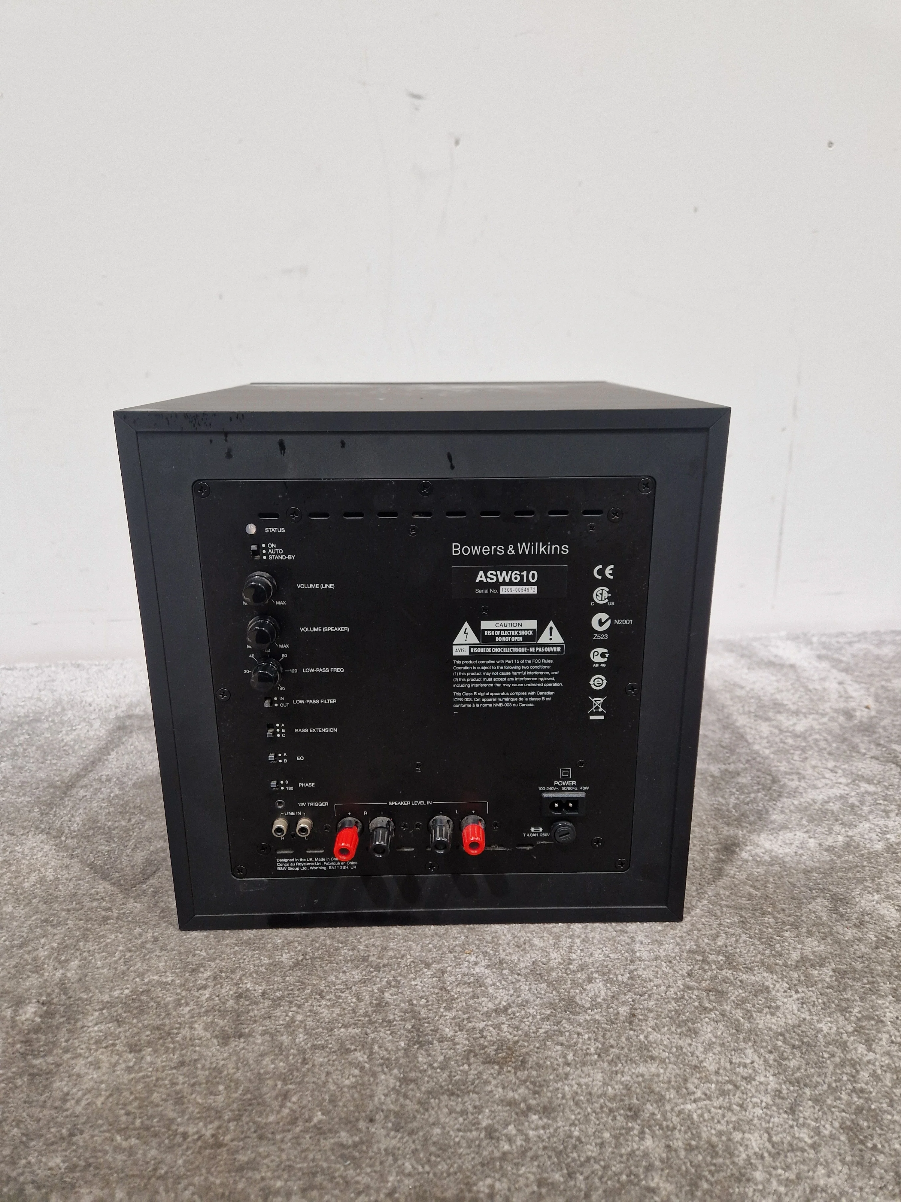 B&W Sub Woofer ASW610 - 200W Active Subwoofer - Good - Image 14