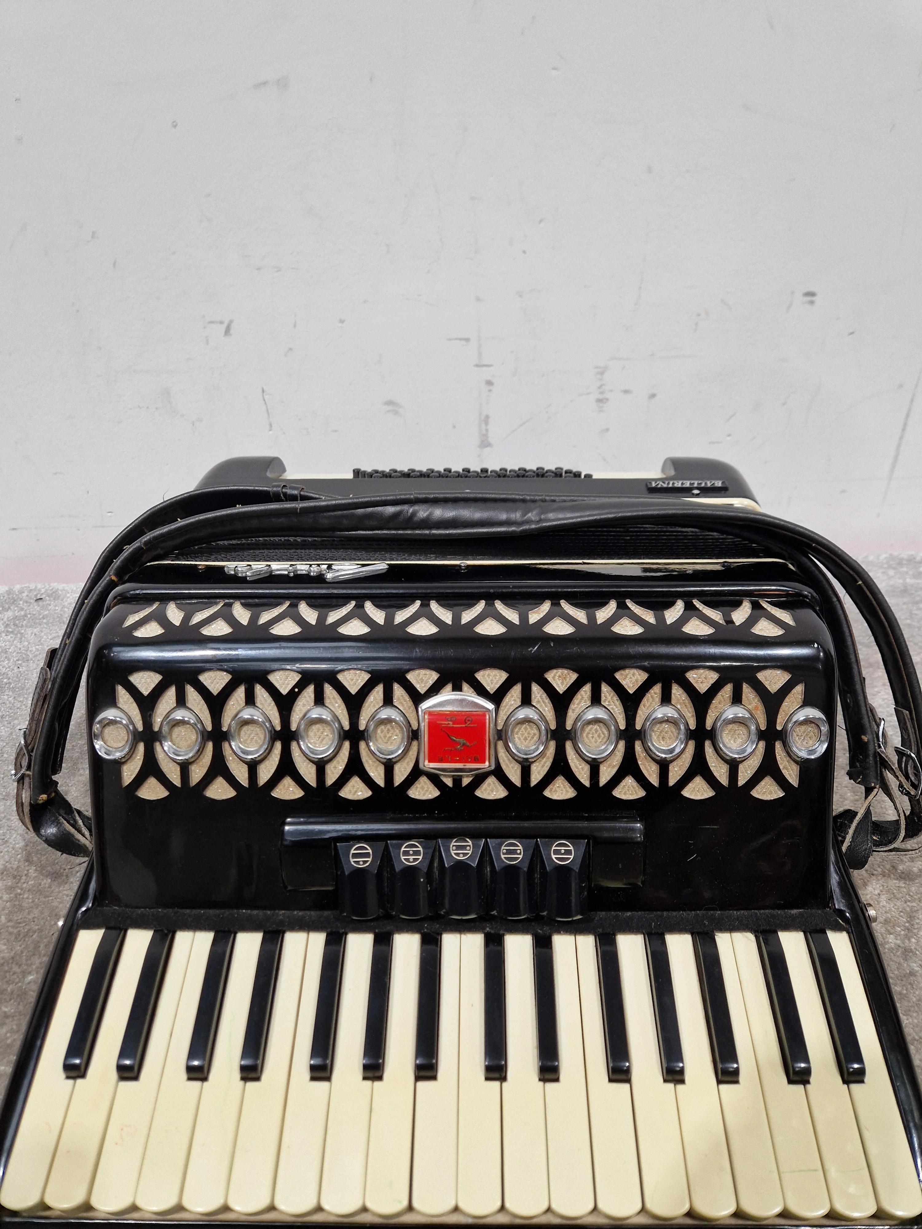 Baile Ballerina Piano Accordion Black Accordion - Well-Preserved Craftsmanship - Good w/ Hard Case - Image 14