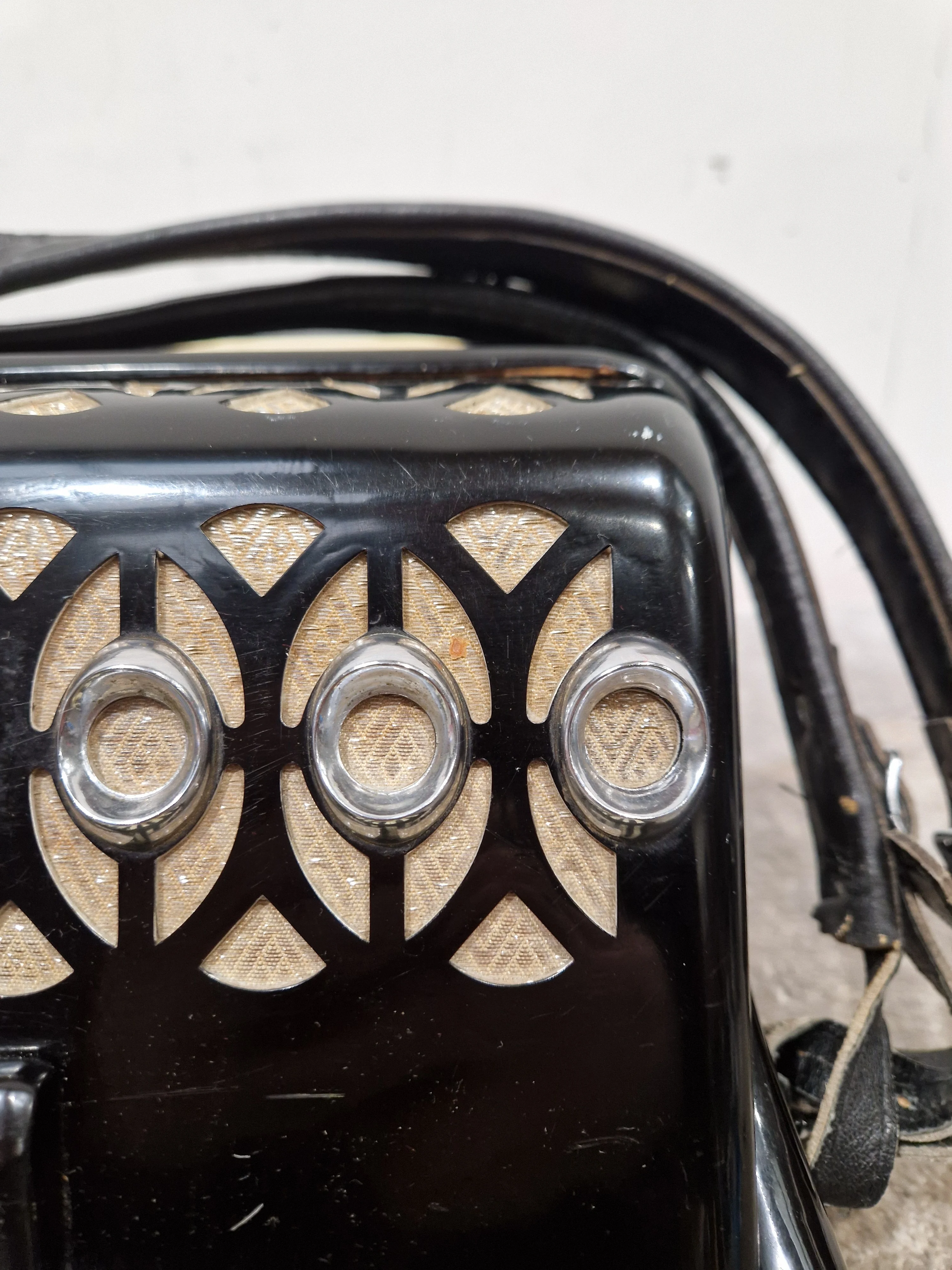 Baile Ballerina Piano Accordion Black Accordion - Well-Preserved Craftsmanship - Good w/ Hard Case - Image 15