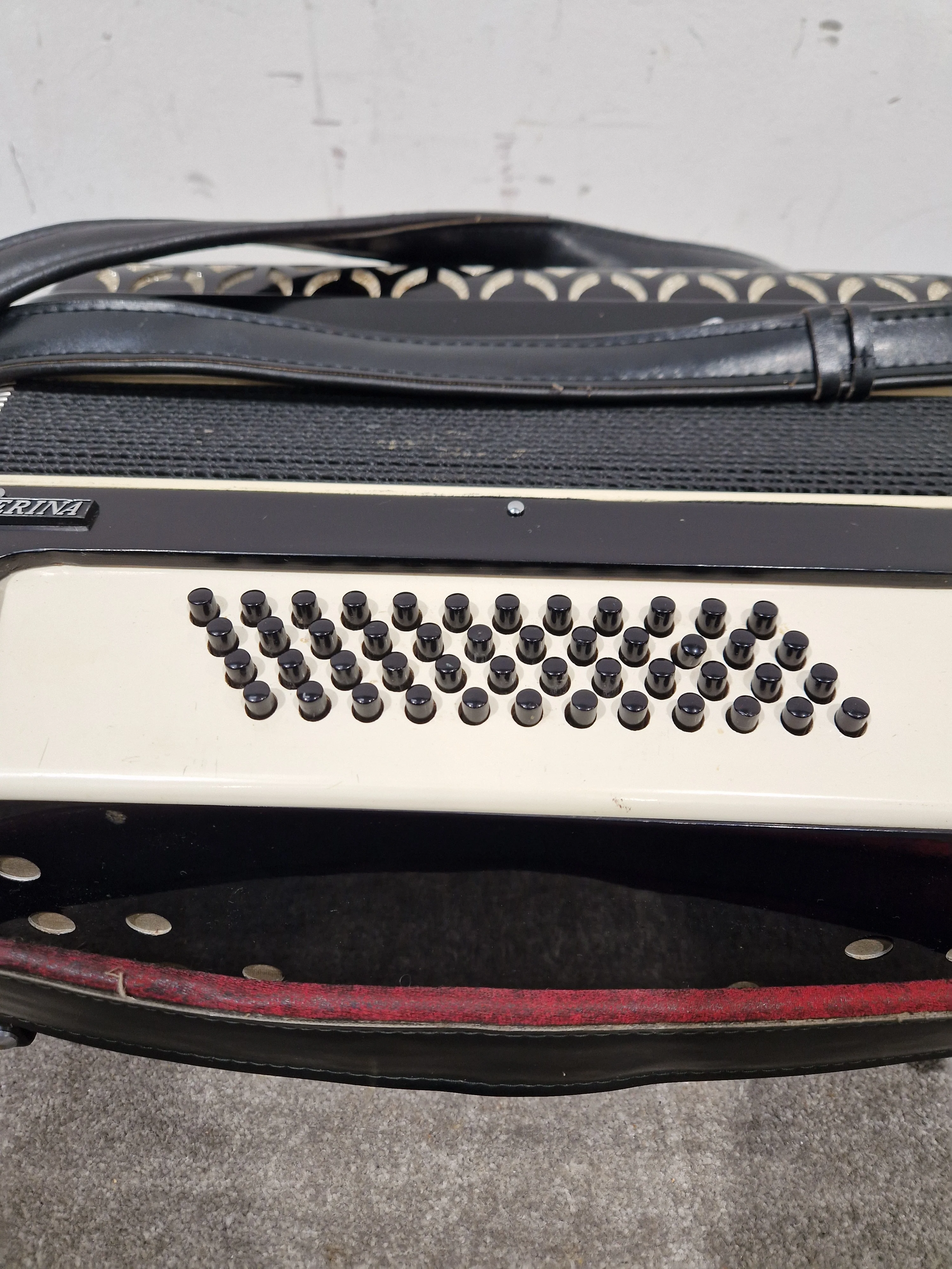 Baile Ballerina Piano Accordion Black Accordion - Well-Preserved Craftsmanship - Good w/ Hard Case - Image 18