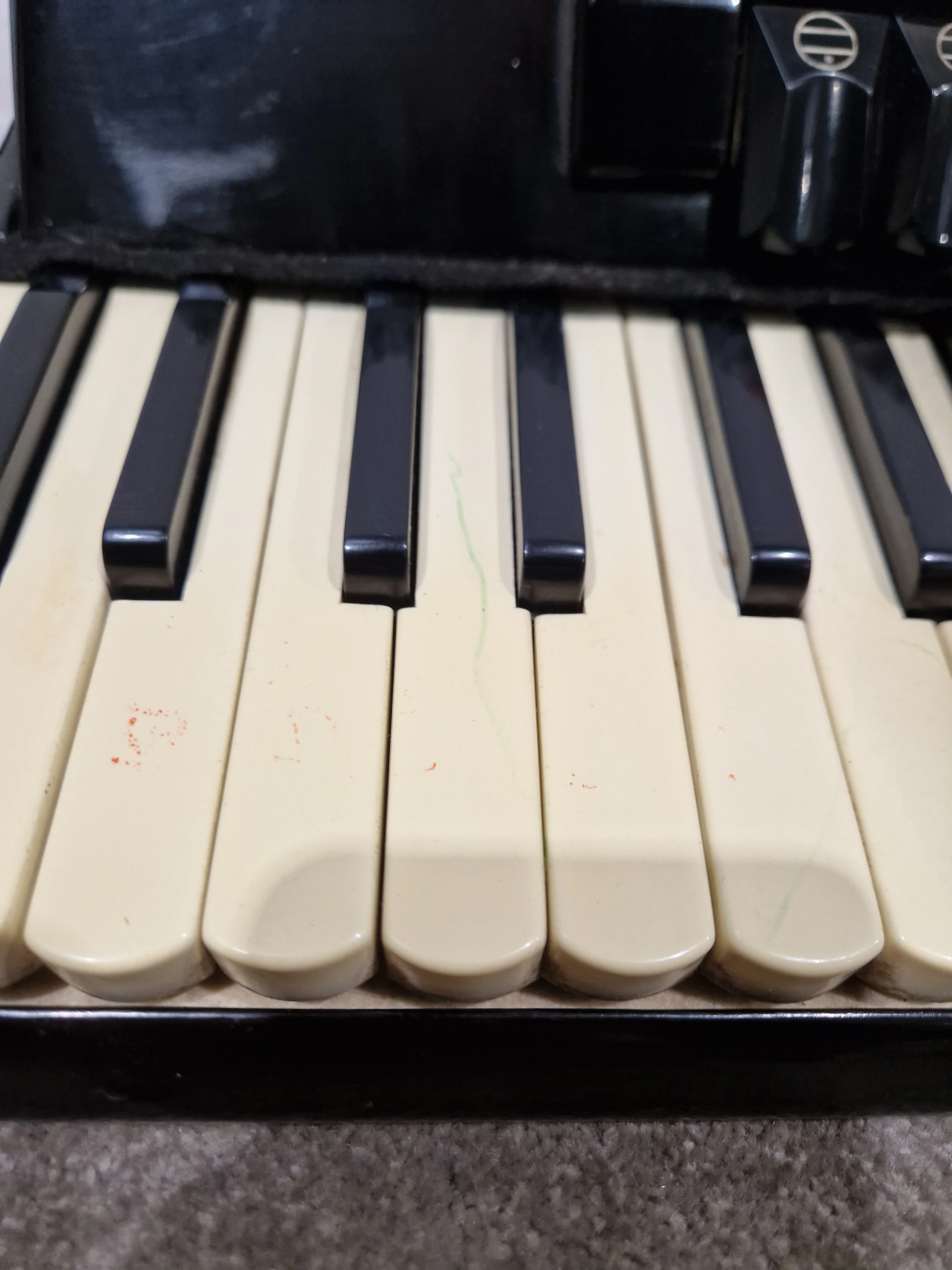Baile Ballerina Piano Accordion Black Accordion - Well-Preserved Craftsmanship - Good w/ Hard Case - Image 2