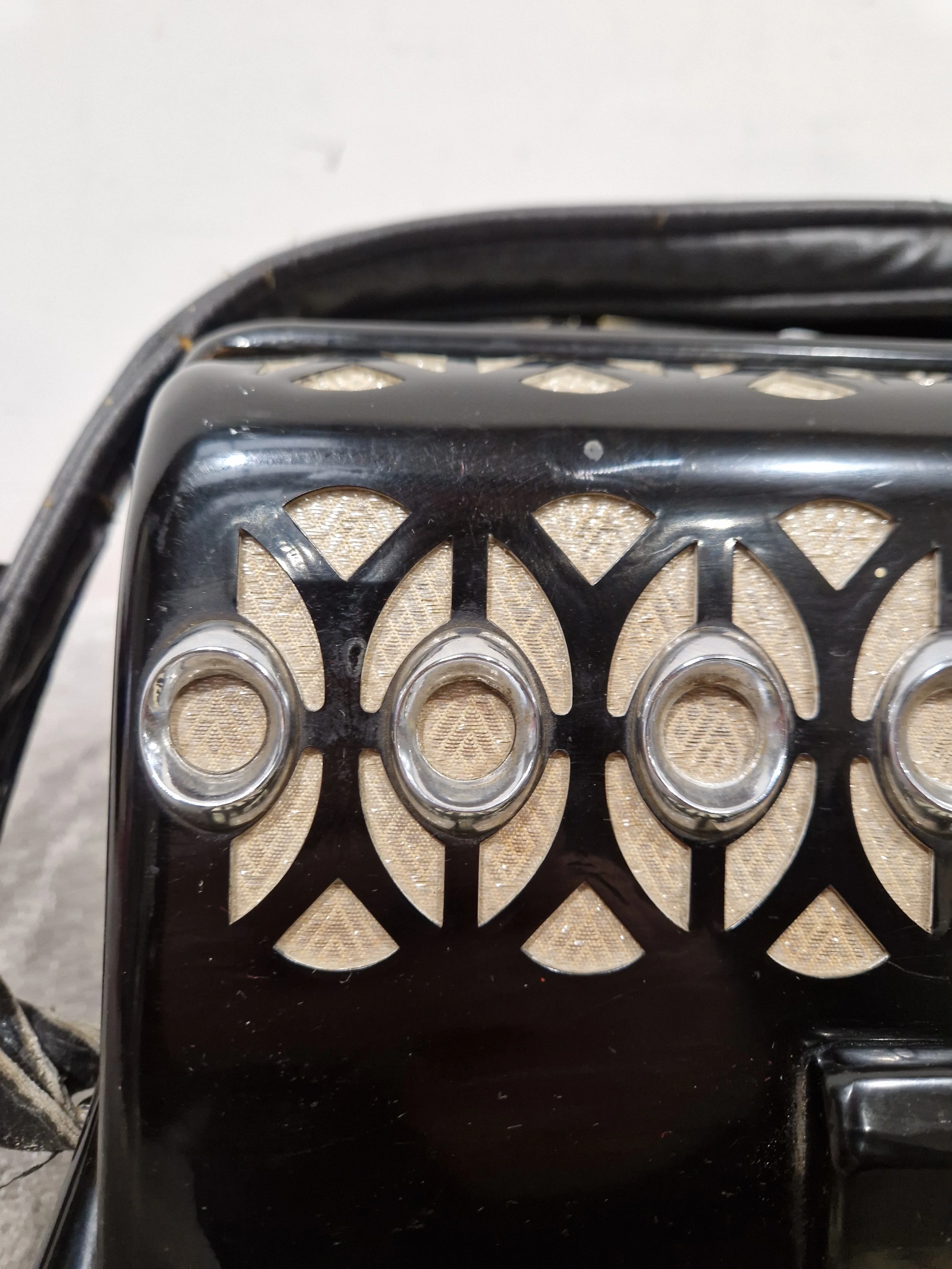 Baile Ballerina Piano Accordion Black Accordion - Well-Preserved Craftsmanship - Good w/ Hard Case - Image 6