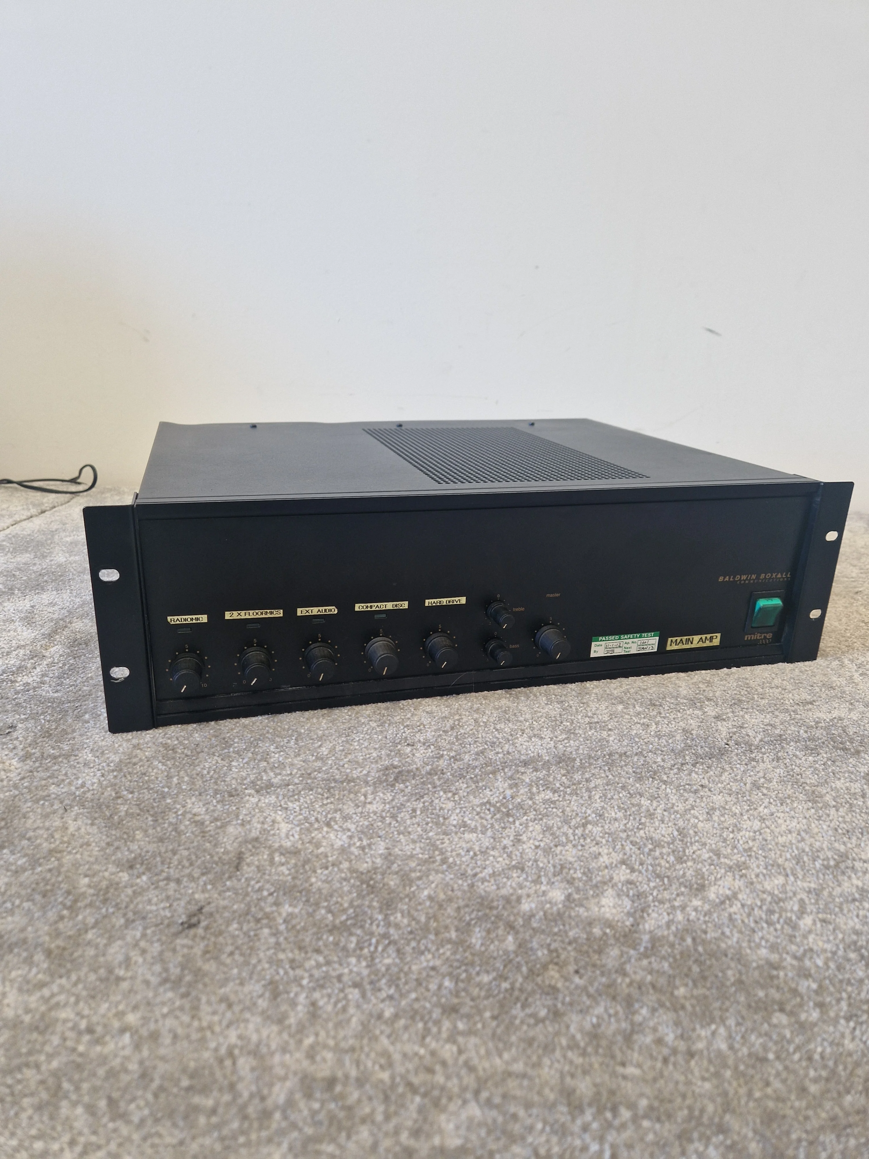 Baldwin Boxall Mitre 2000 Mixer Amplifier – 60W 100V Line, 4 Mic/Line Inputs, Alarm Tone - Good - Image 2