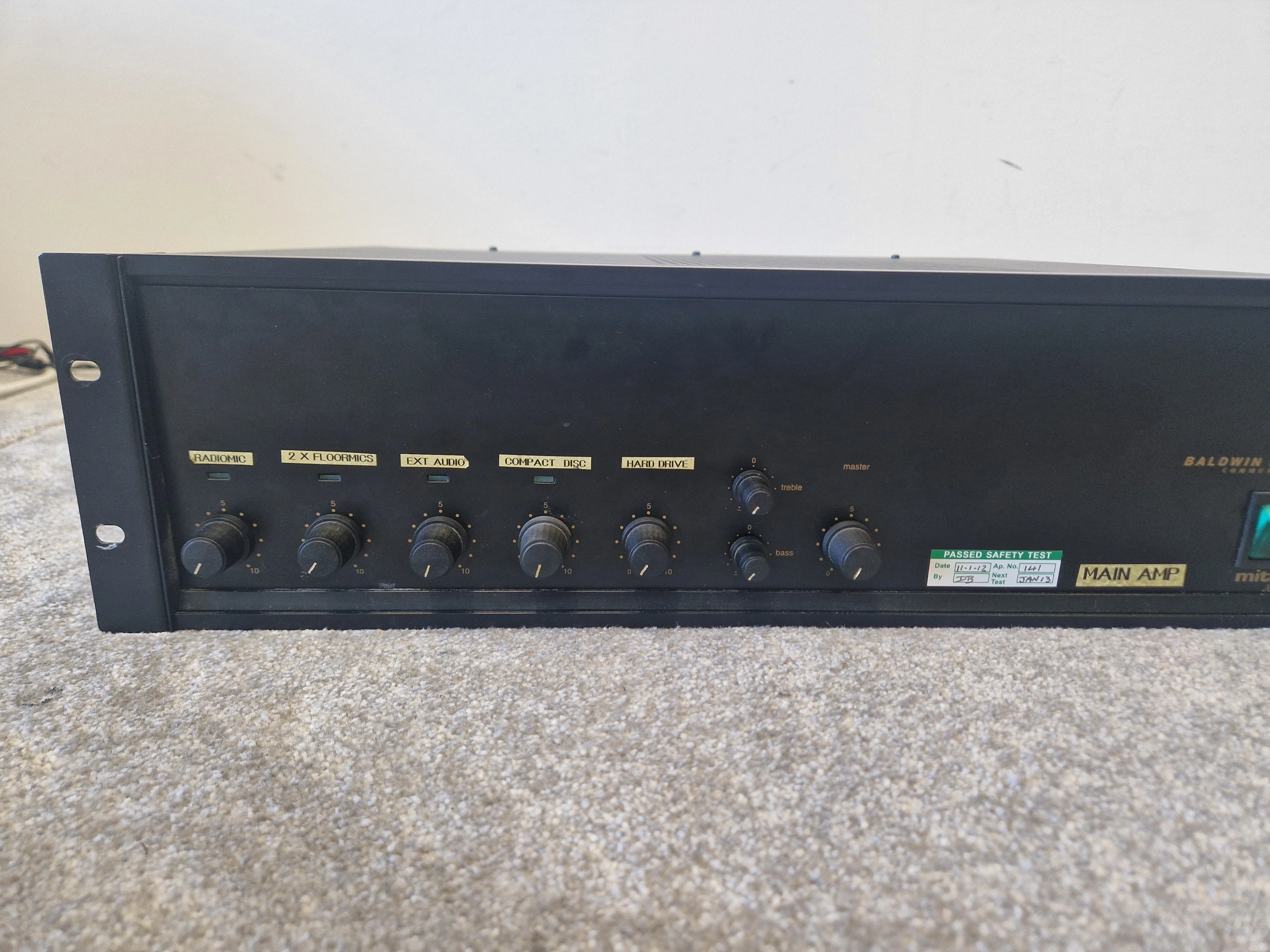 Baldwin Boxall Mitre 2000 Mixer Amplifier – 60W 100V Line, 4 Mic/Line Inputs, Alarm Tone - Good - Image 5