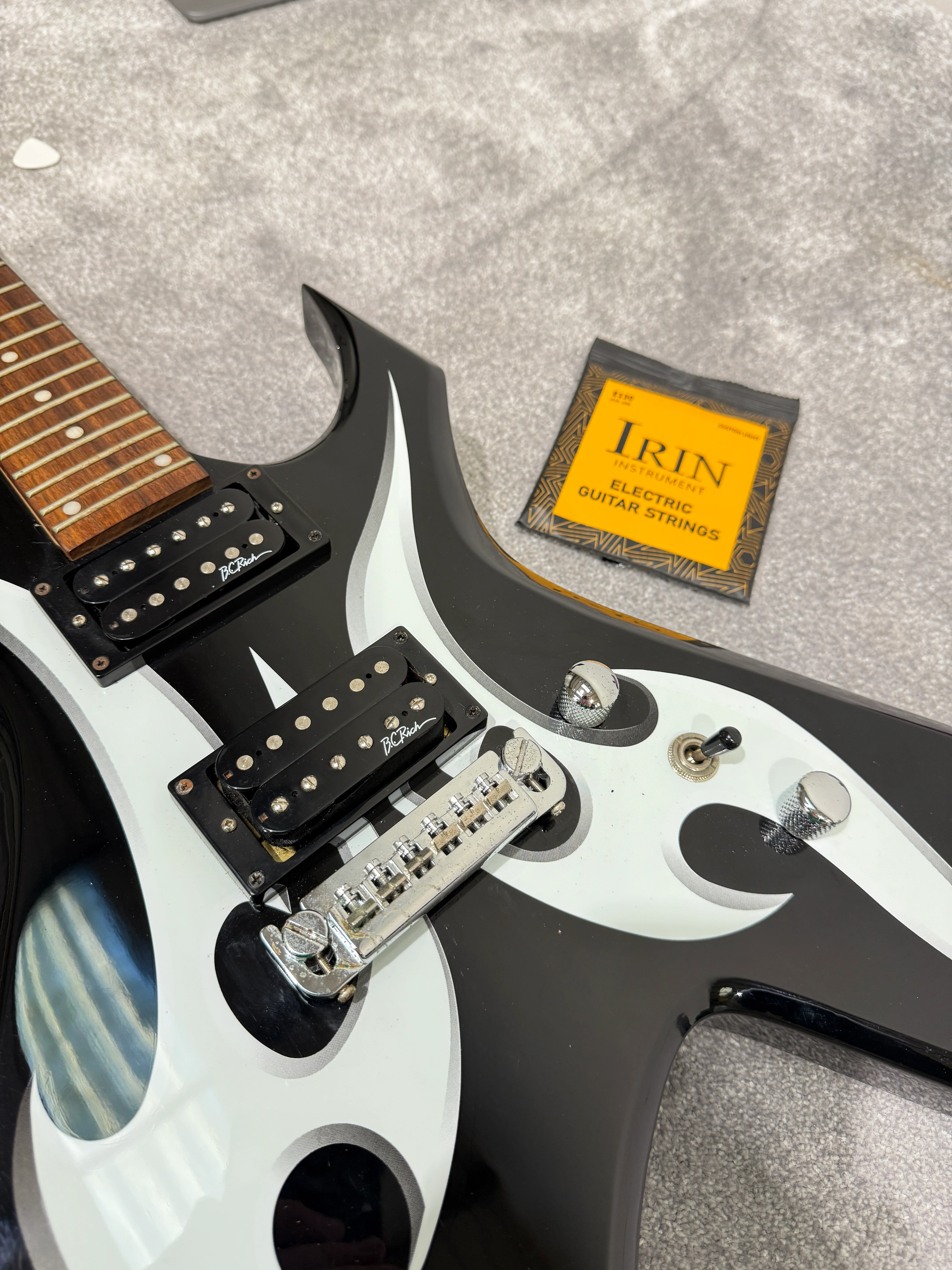 BC Rich Warlock Metal Electric Guitar with New Strap, Strings and Softcase - Image 2