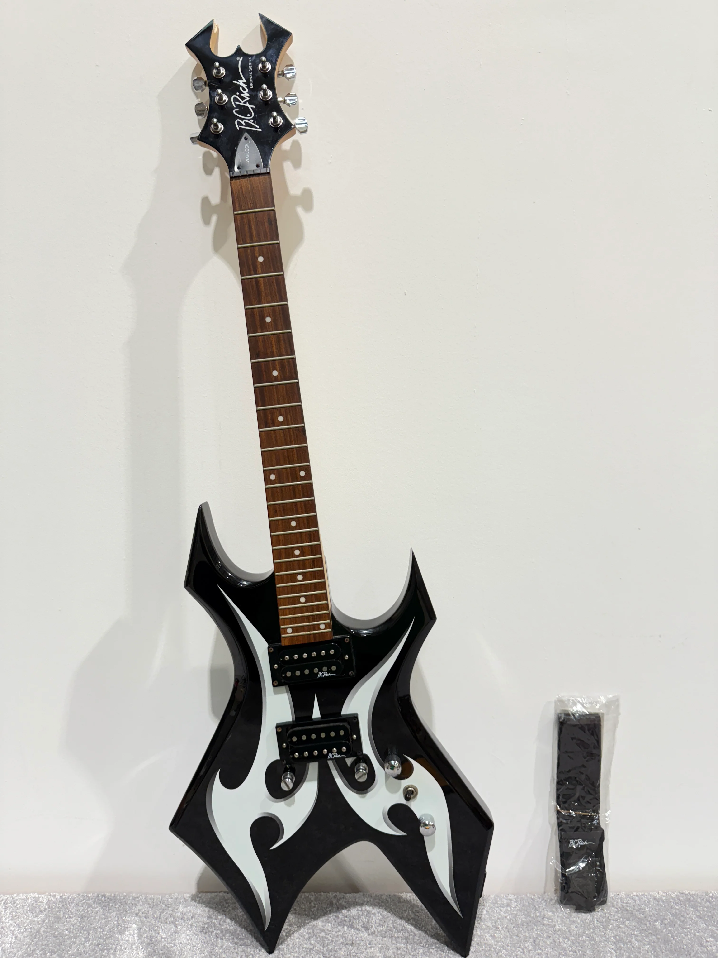 BC Rich Warlock Metal Electric Guitar with New Strap, Strings and Softcase - Image 3