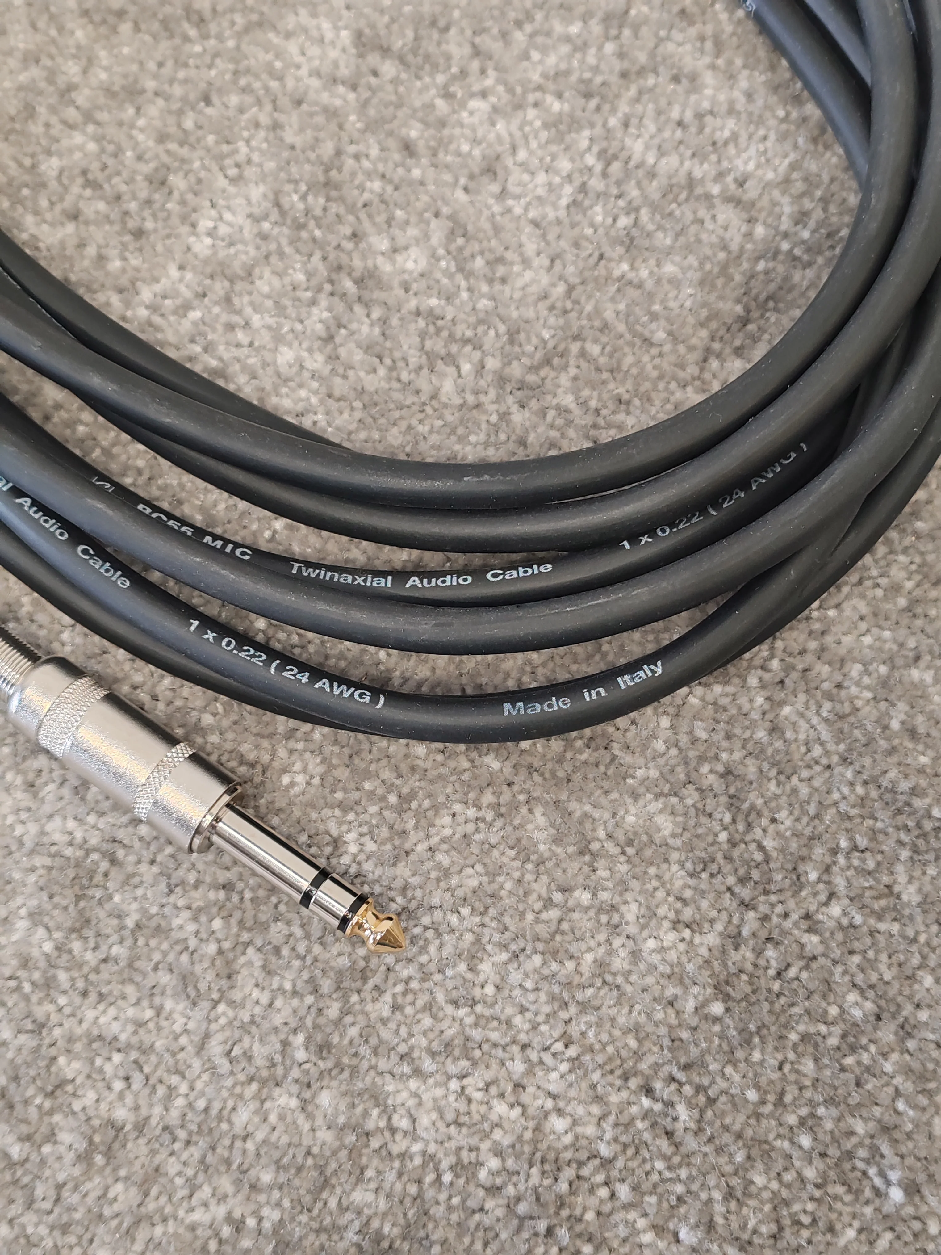 BC55 1/4" TRS Stereo 5M Mic Cable - Twinaxial - Image 4