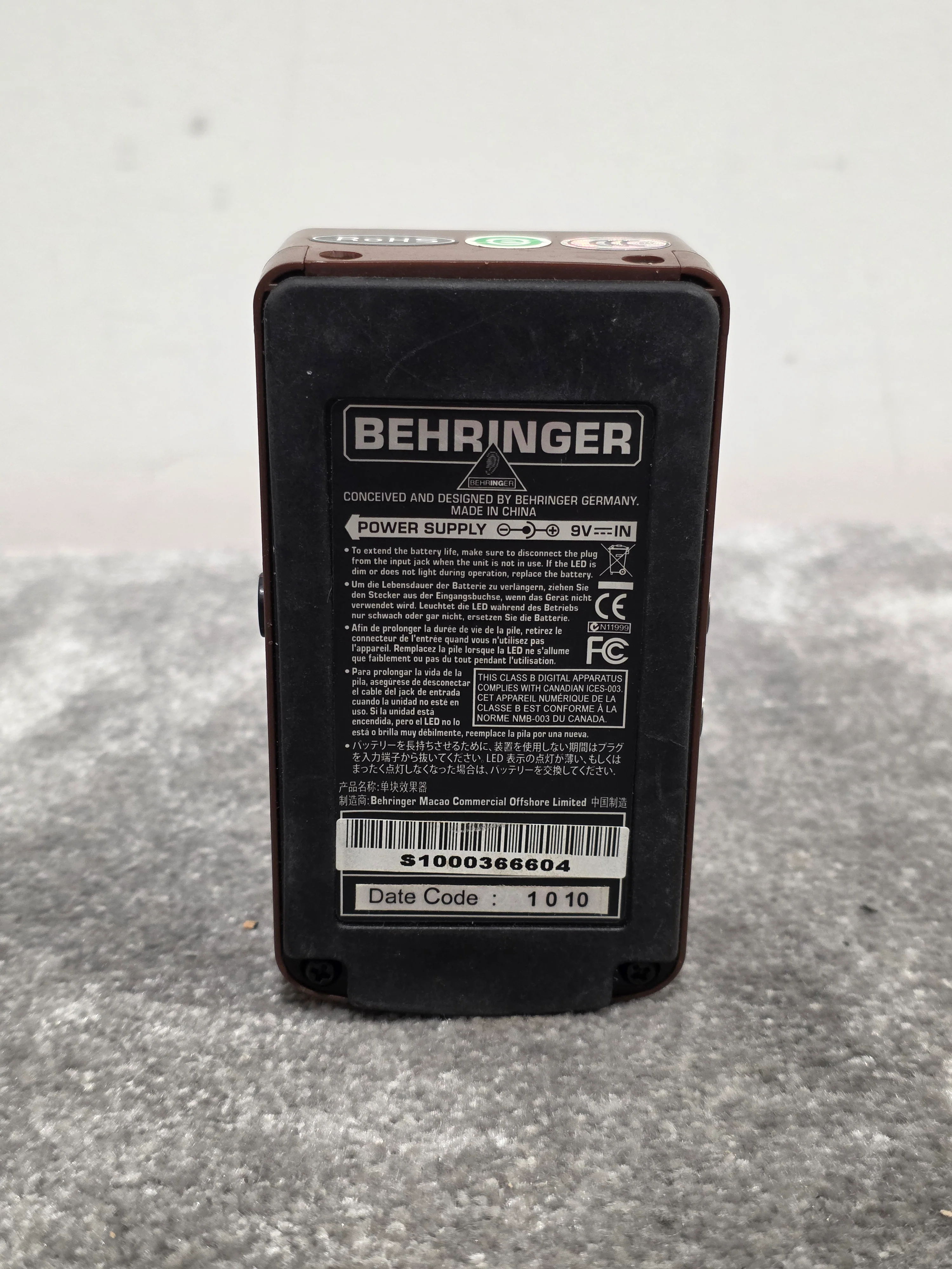 Behringer AM300 - Acoustic Modeler Effects Pedal - Brown - Good - Image 6
