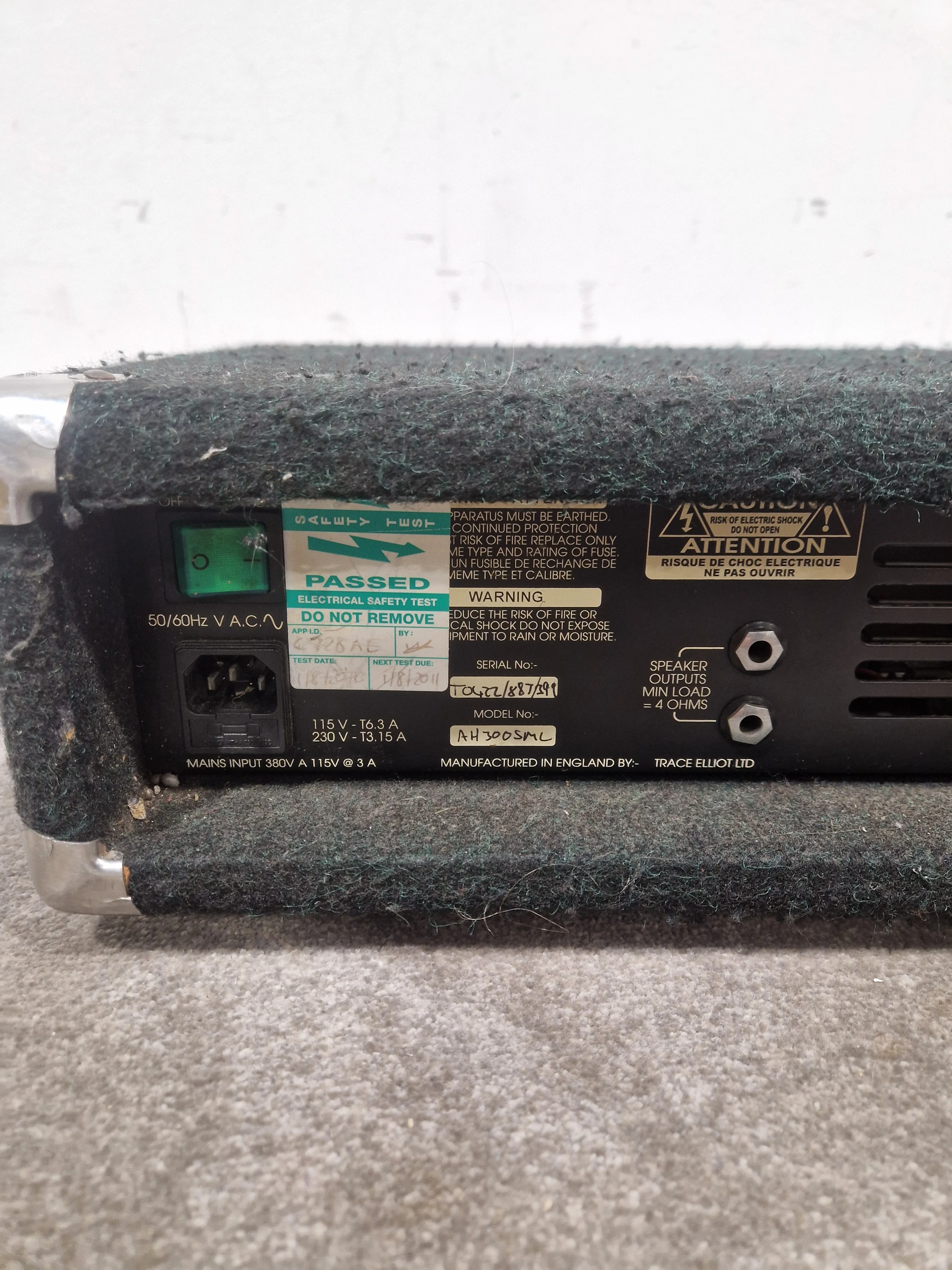 Trace Elliot AH300 SMC GP7 Amplifier - 300W Power - Excellent w/ Power Supply - Image 16