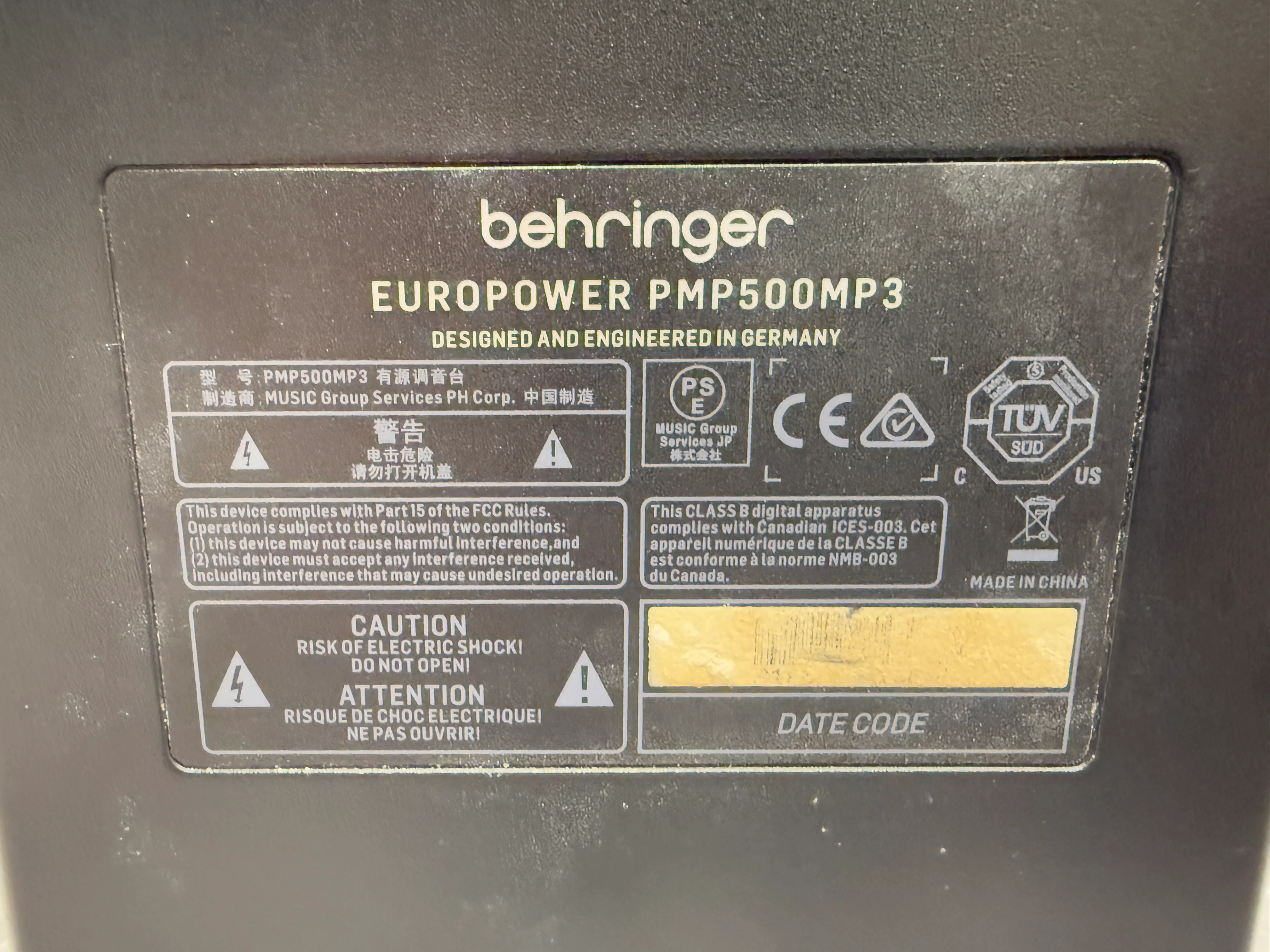 Behringer Europower PMP500 MP3 - 500 Watt Powered Mixer - Image 14