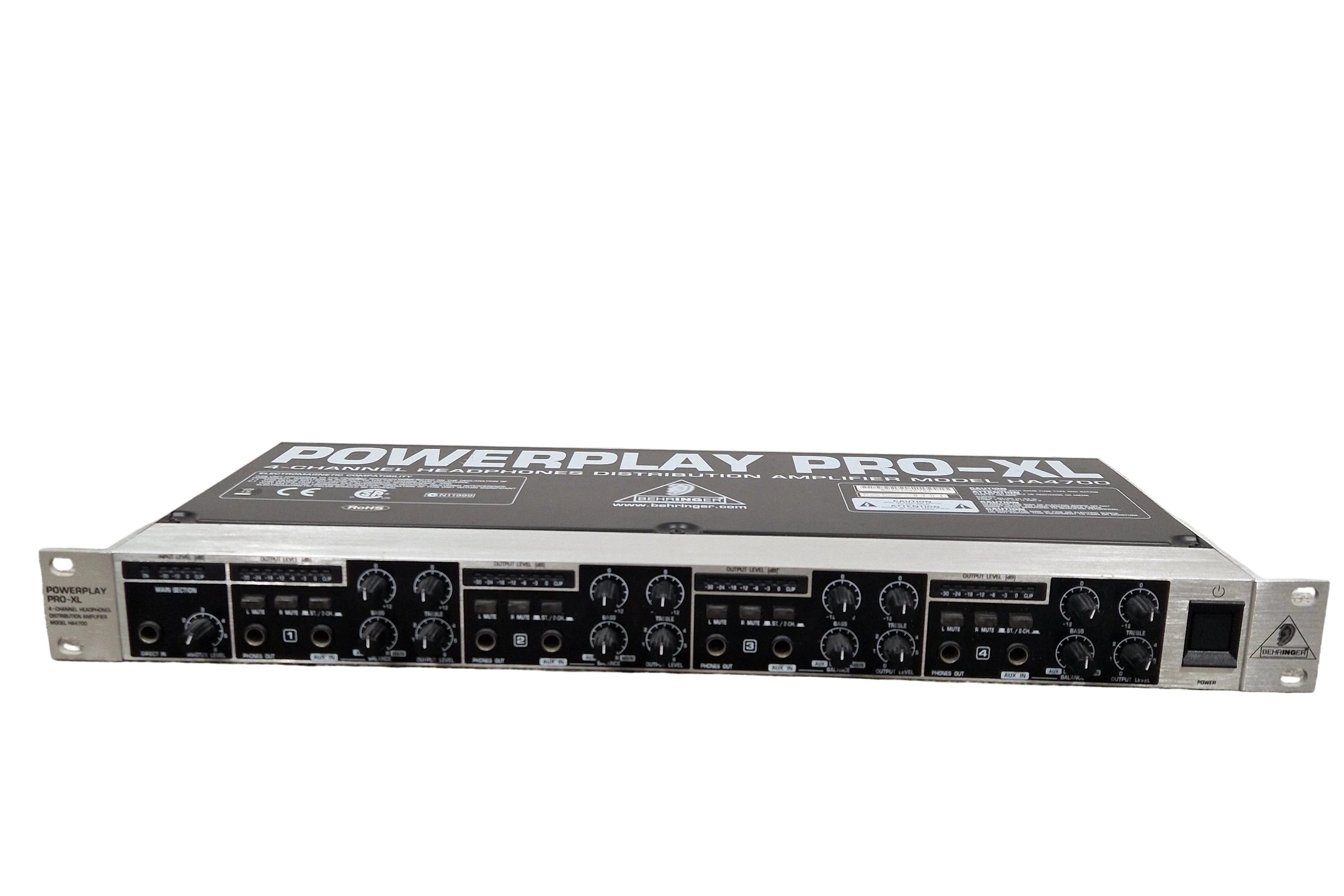 Behringer HA4700 - 4-Channel Headphone Amp - Excellent w/ Power Supply