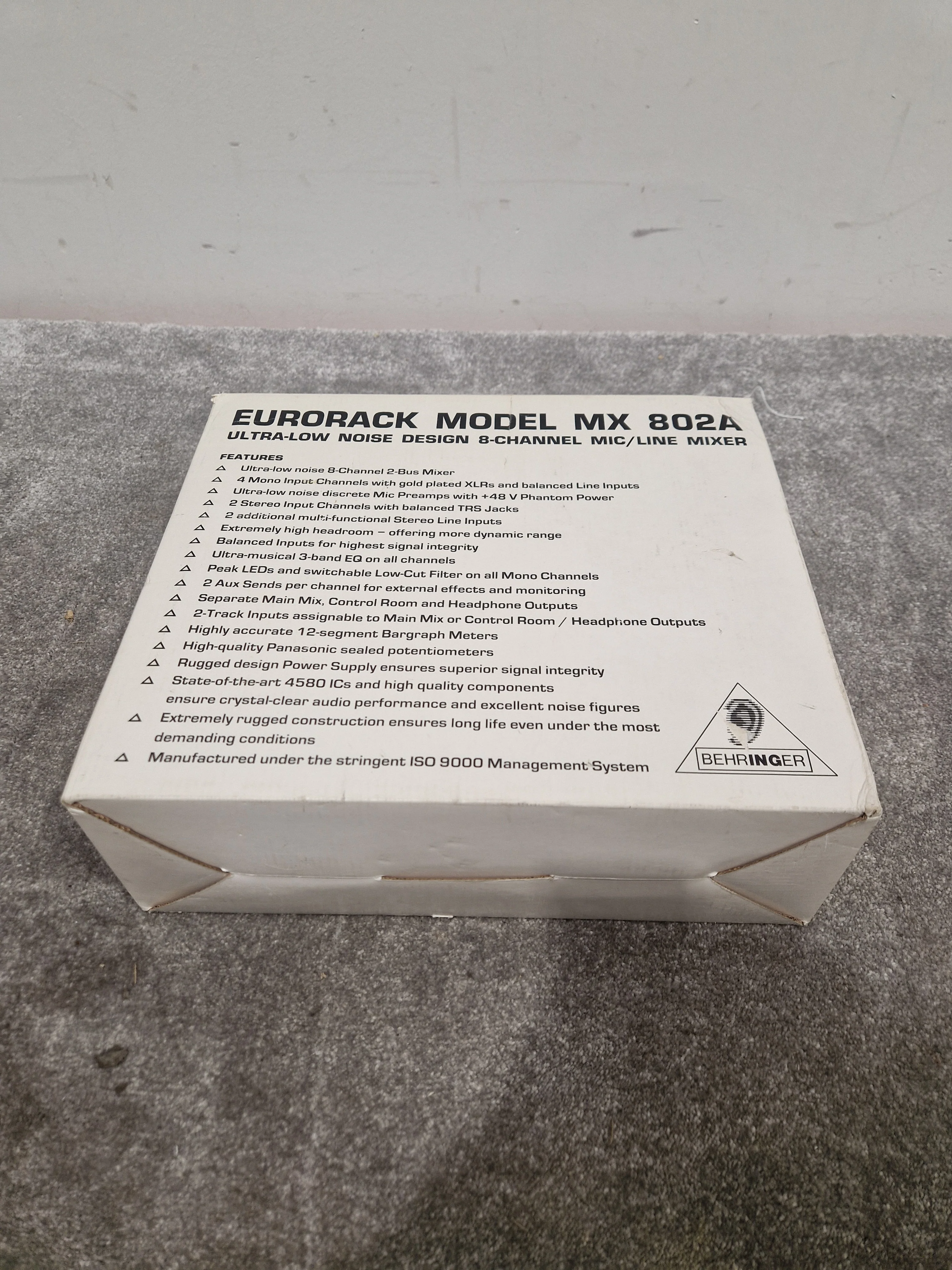 Behringer Mx-802a - 8-Channel Mixer, FX Send - Excellent w/ Original Box & Power Supply & Manuals - Image 3