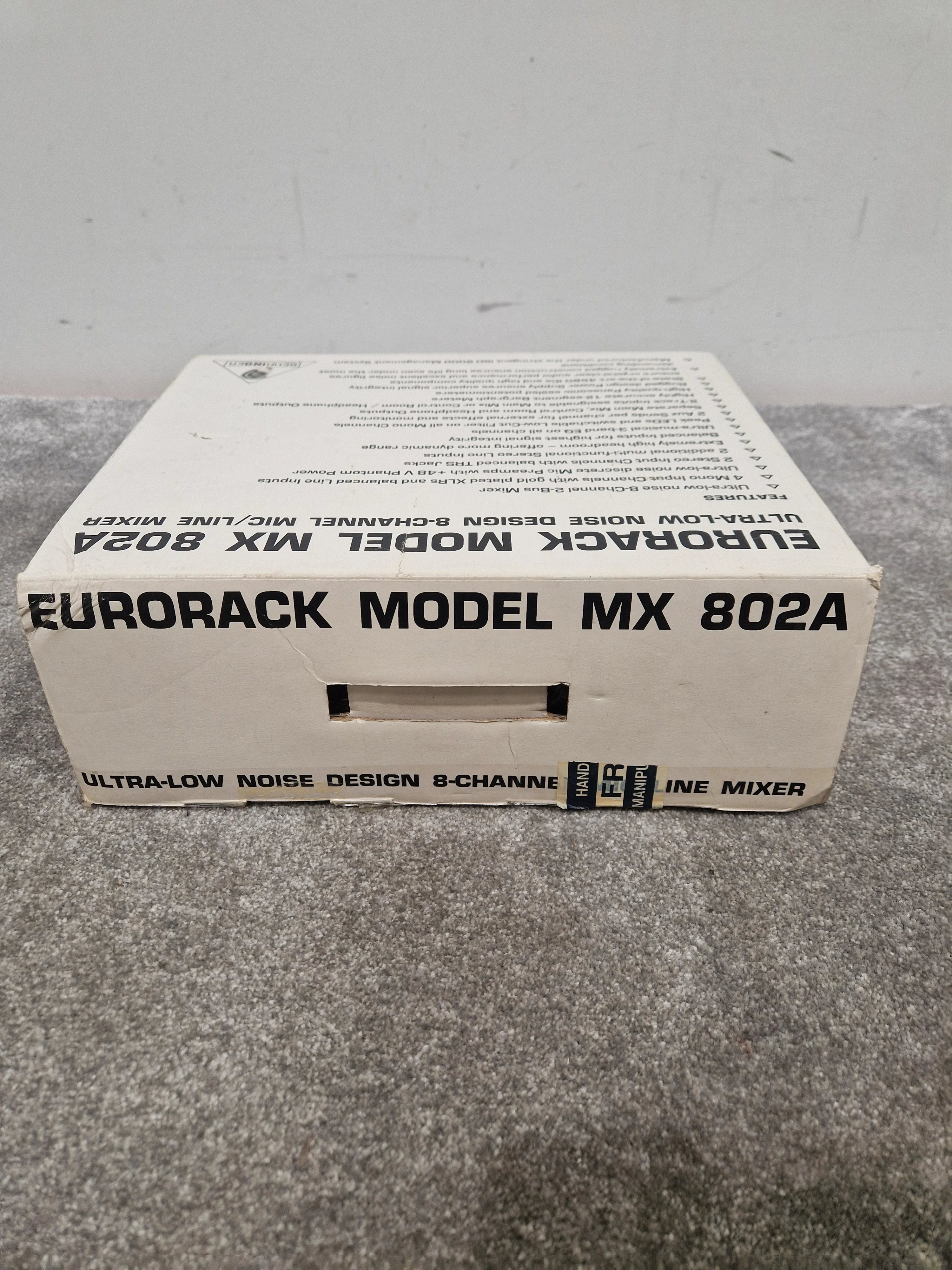 Behringer Mx-802a - 8-Channel Mixer, FX Send - Excellent w/ Original Box & Power Supply & Manuals - Image 5