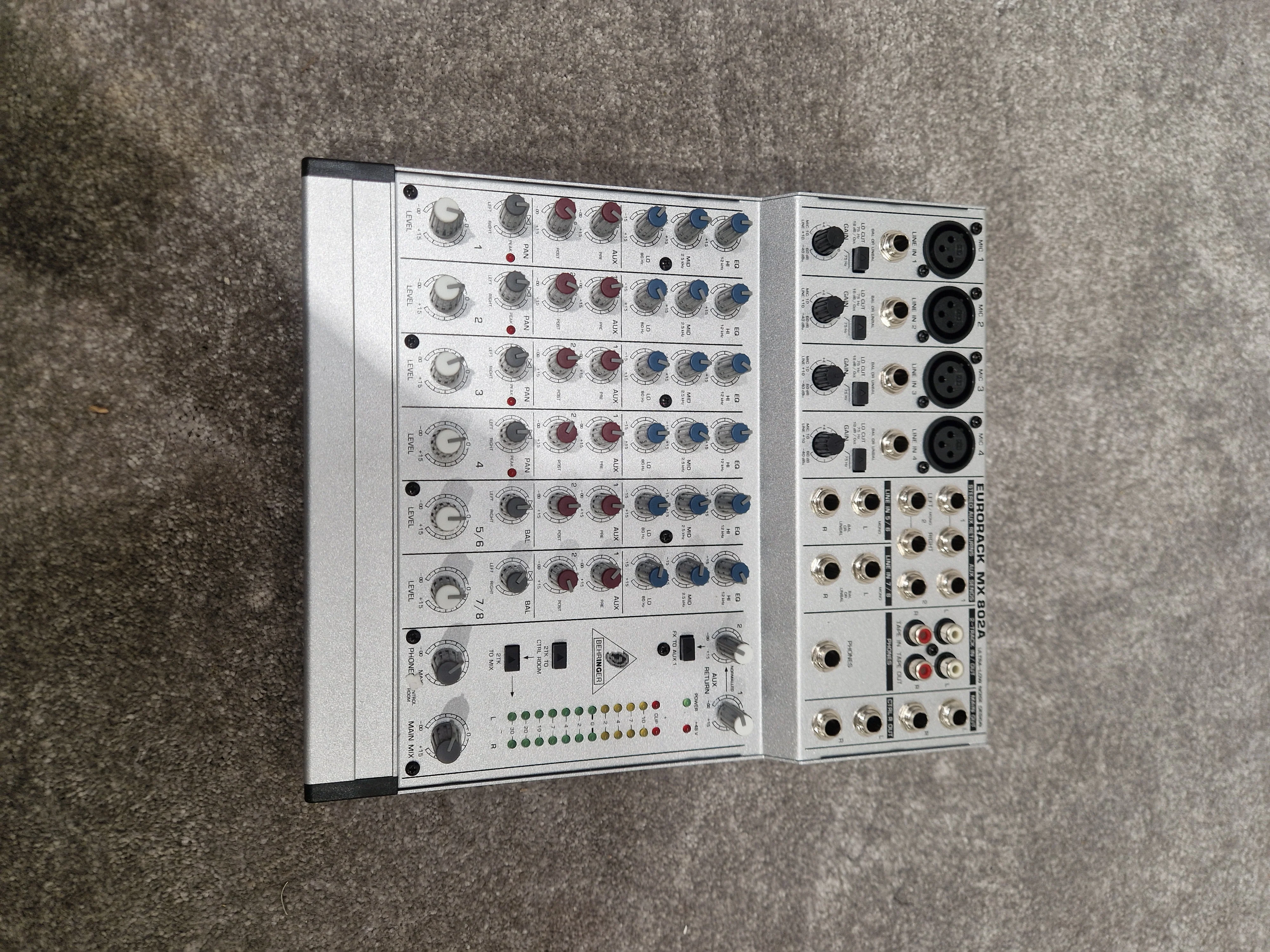 Behringer Mx-802a - 8-Channel Mixer, FX Send - Excellent w/ Original Box & Power Supply & Manuals - Image 7