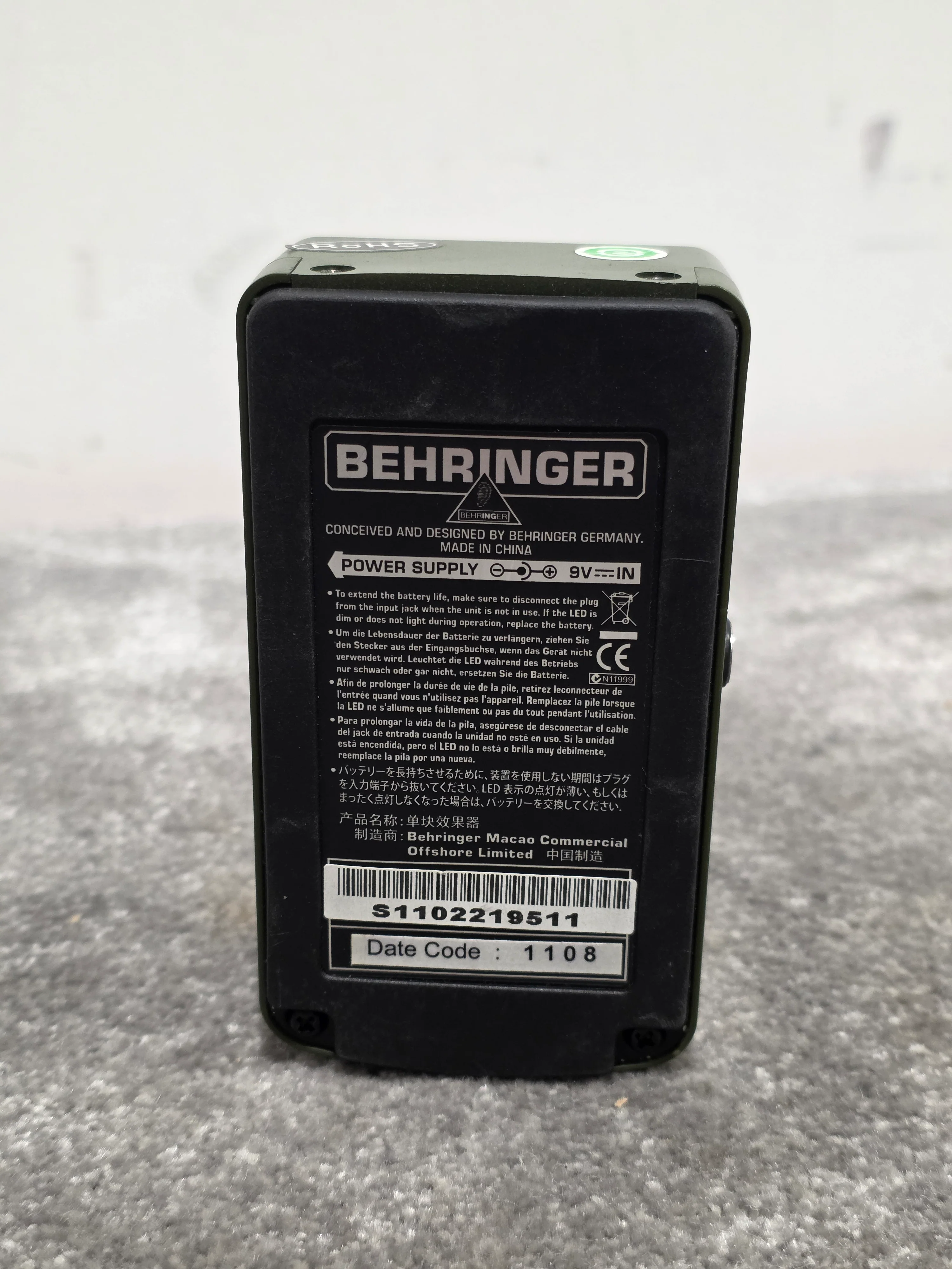 Behringer SM200 Slow Motion - Guitar Effects Pedal - Green - Good - Image 6