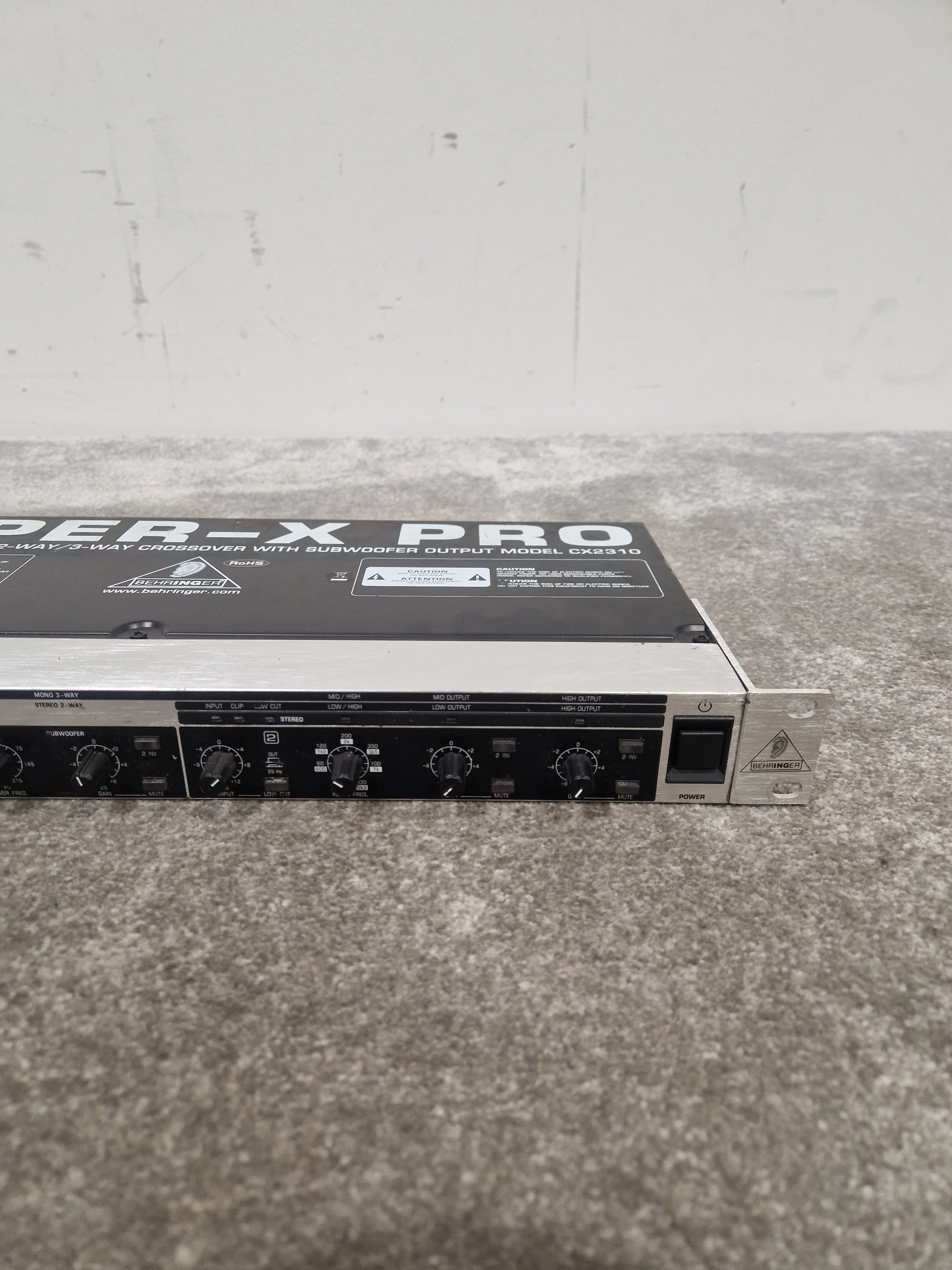 Behringer Super X Pro CX2310 R - Stereo 2-Way Crossover - Partially Working w/ Power Supply - Image 2