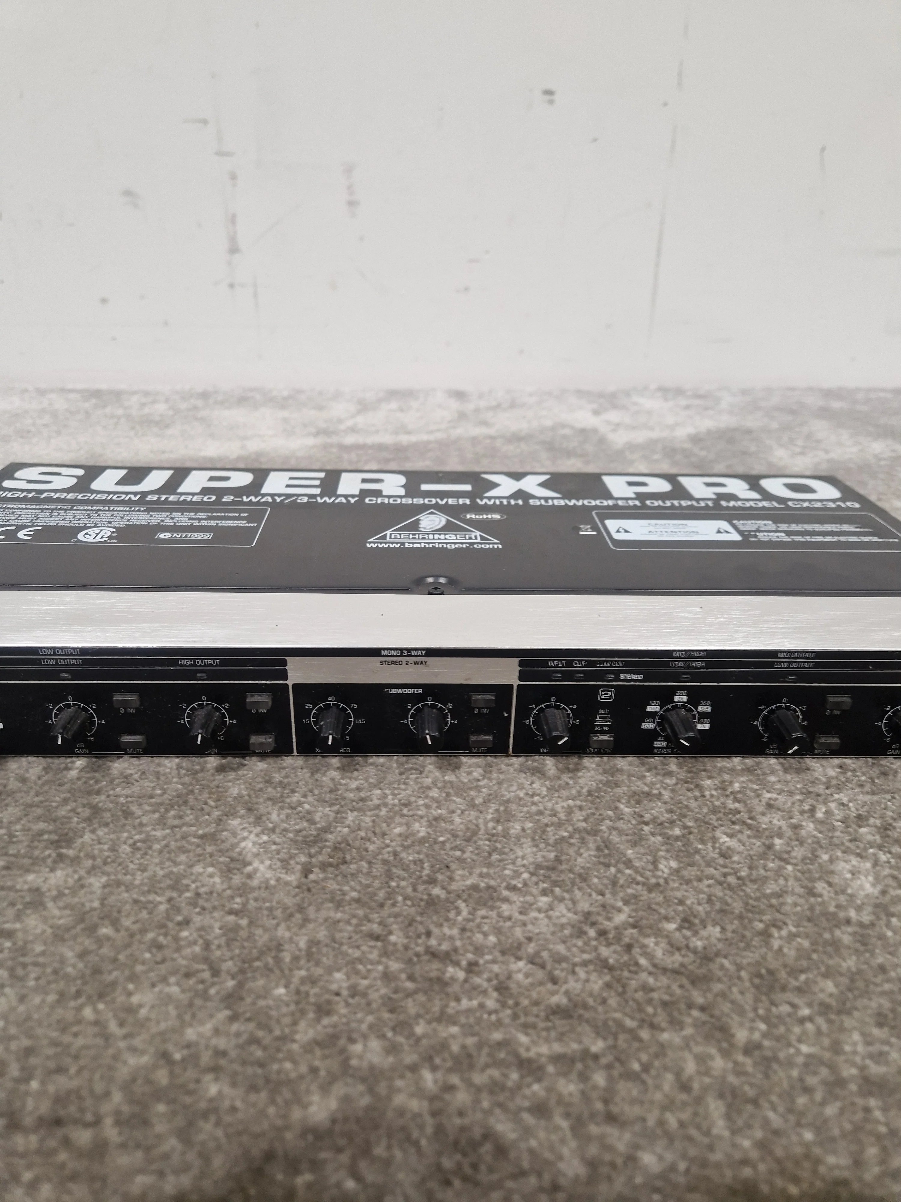 Behringer Super X Pro CX2310 R - Stereo 2-Way Crossover - Partially Working w/ Power Supply - Image 3