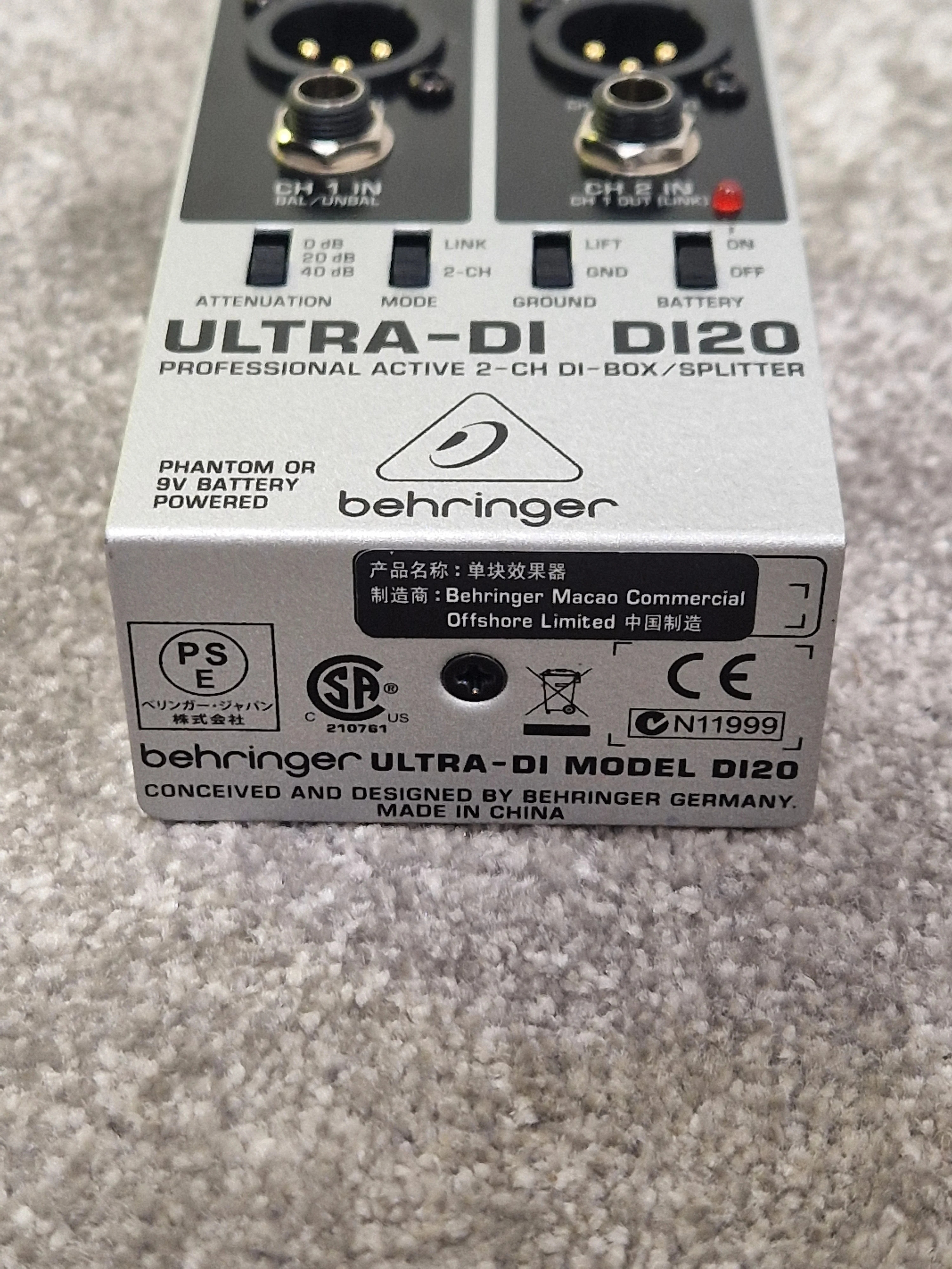 Behringer Ultra-DI D120 - Active DI Box, Phantom Power - Excellent - Image 4