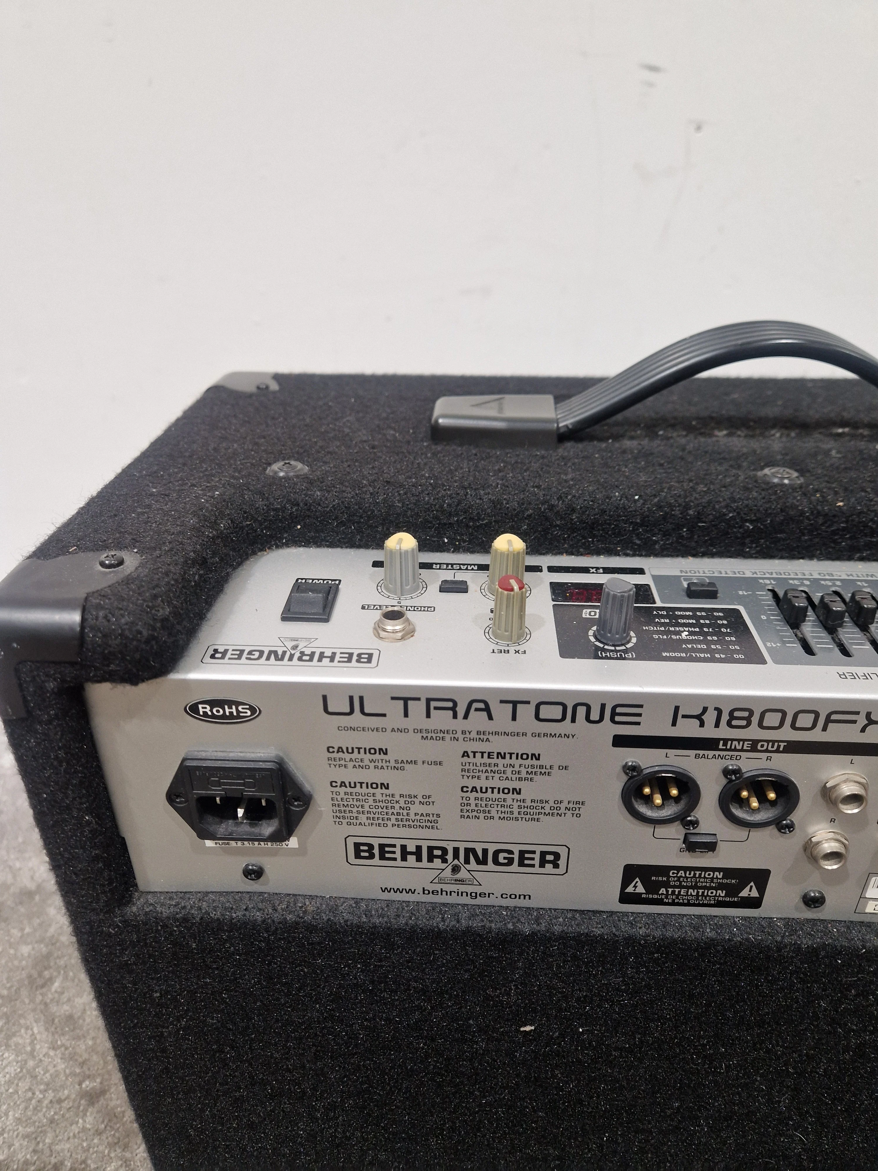 Behringer Ultratone K1800FX - PA/Keyboard Amplifier - 180-Watt - Excellent - Image 11