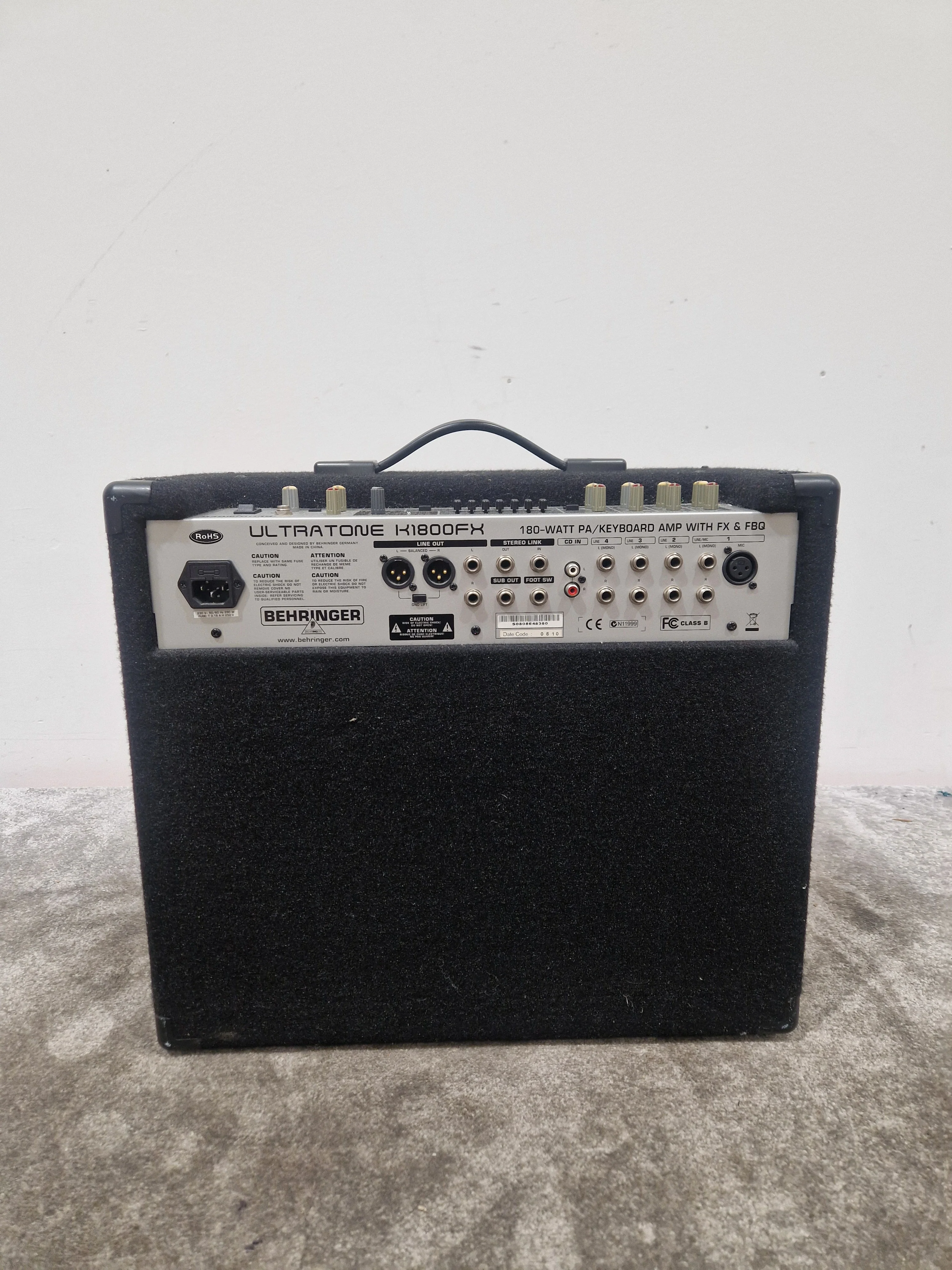 Behringer Ultratone K1800FX - PA/Keyboard Amplifier - 180-Watt - Excellent - Image 14