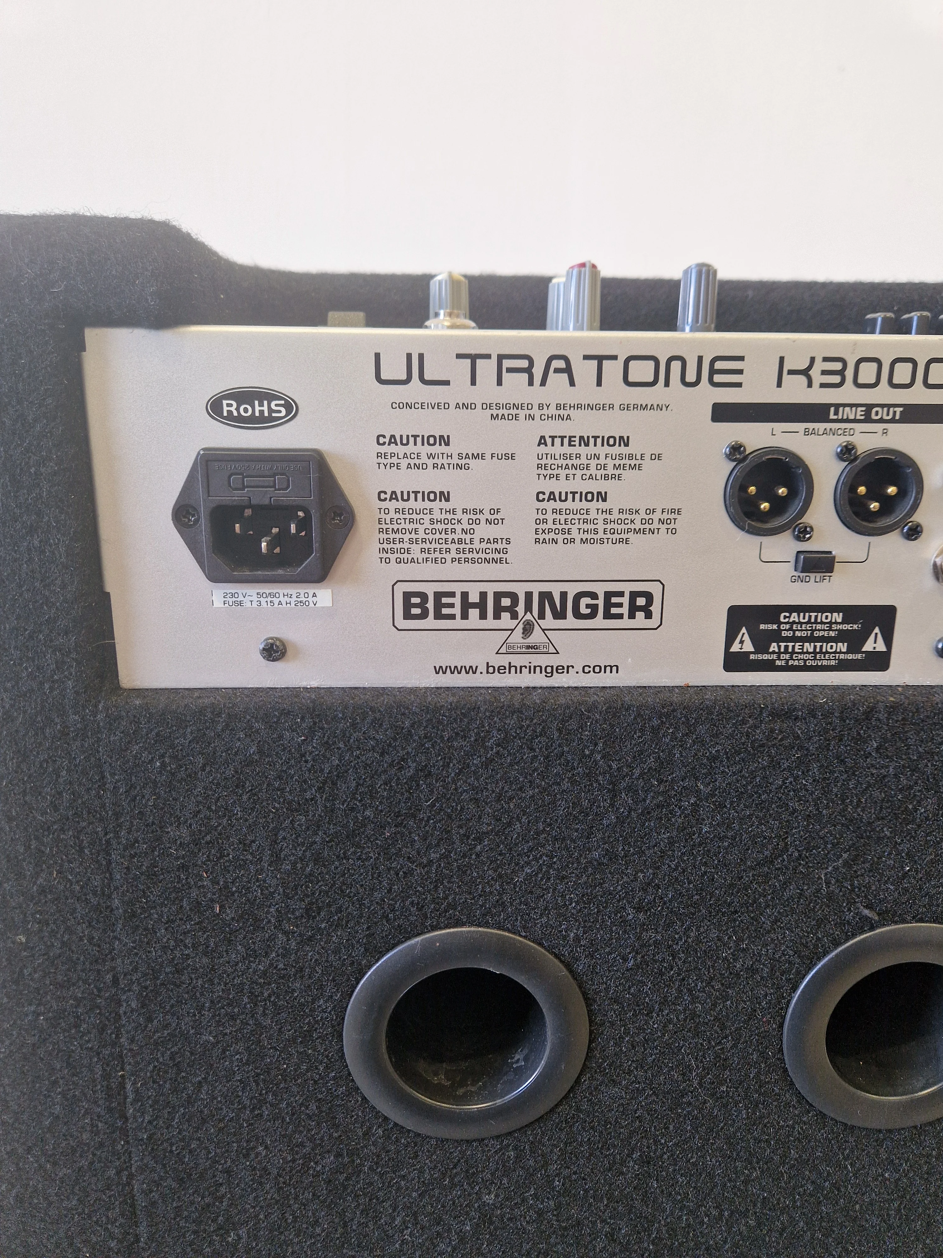 Behringer Ultratone K3000FX – 300W 4-Channel Keyboard/PA Amp with FX & Feedback Detection – Very Good - Image 5