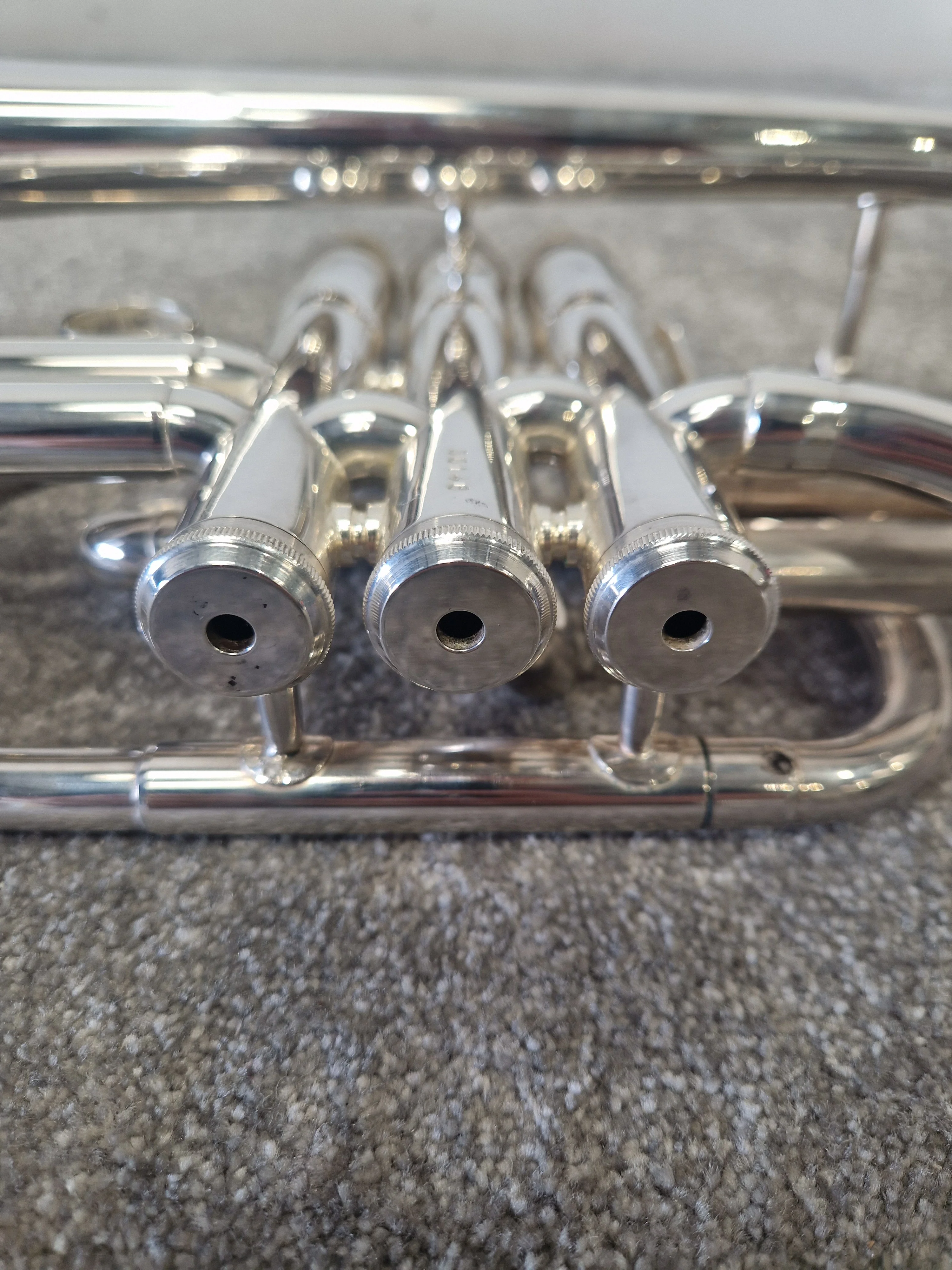 Besson Be1020 Silver Plate - Professional Cornet, Silver Plated - Good w/ Manuals & Certification & Soft Case - Image 12