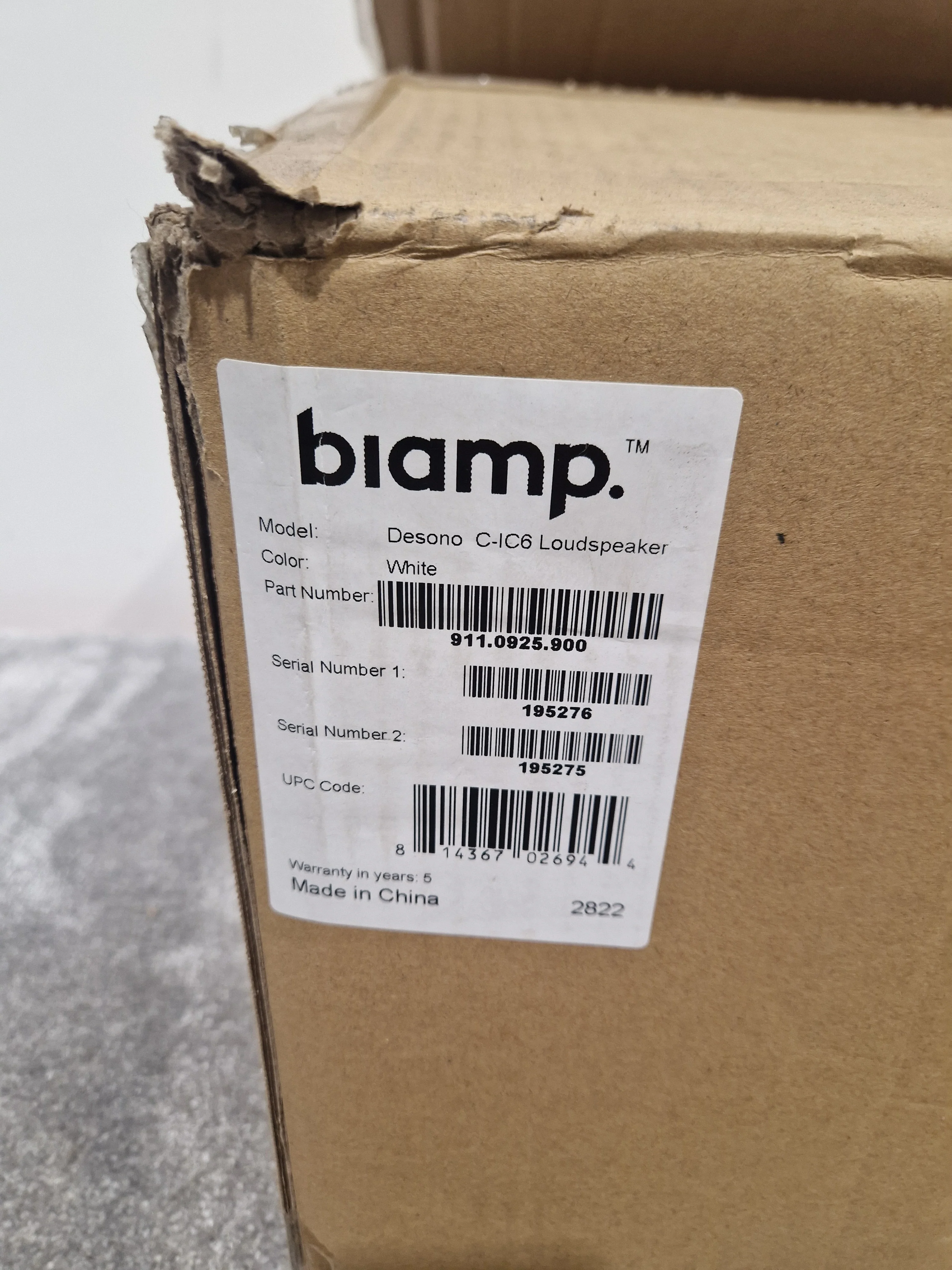 Biamp Desono C-ic6 Loudspeaker - In-Ceiling Speaker, 70/100V - Open Box - Image 6
