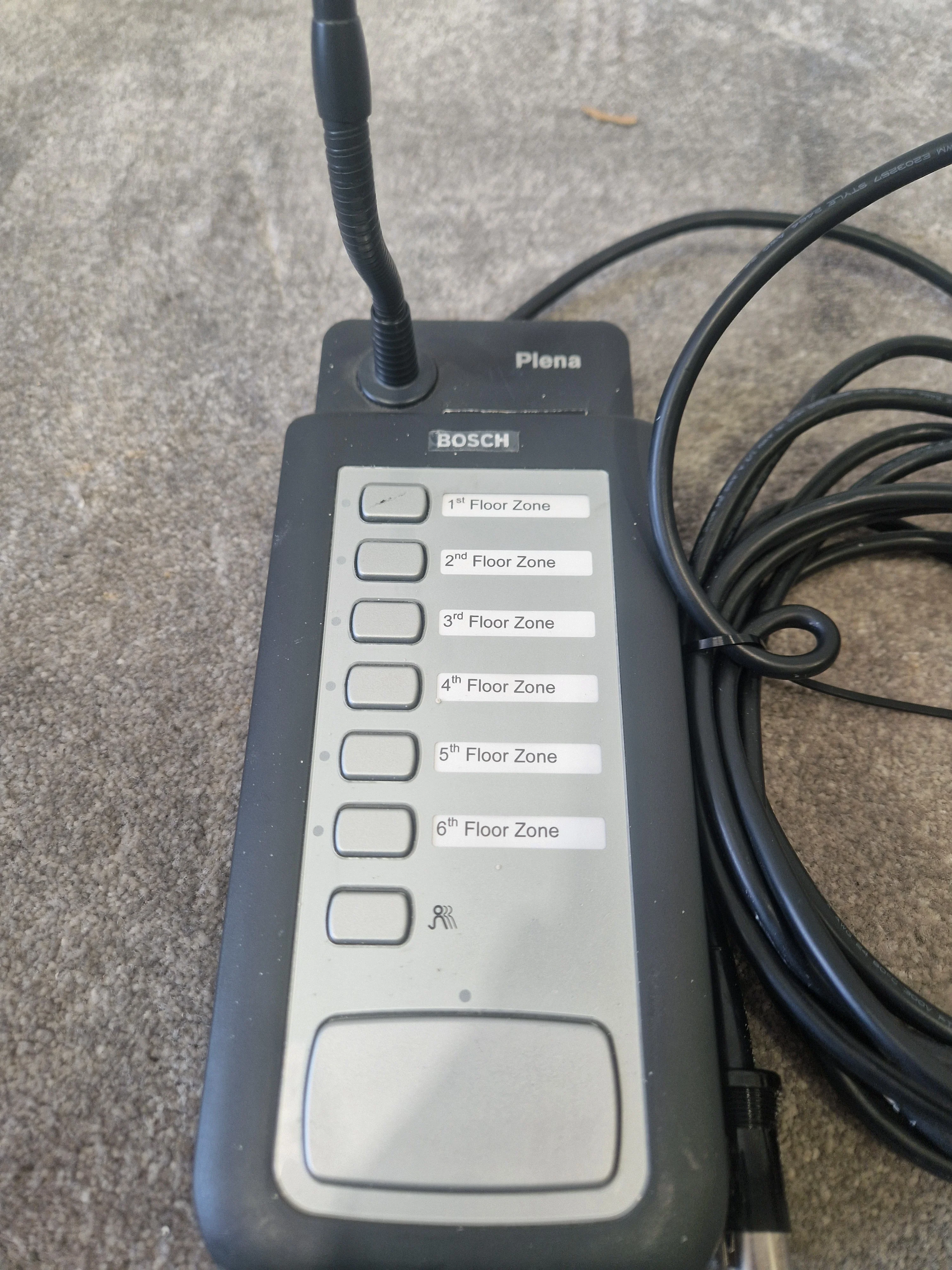 Bosch Plena LBB1946/00 Call Station – 6-Zone Paging Microphone, Metal Base – Very Good - Image 5