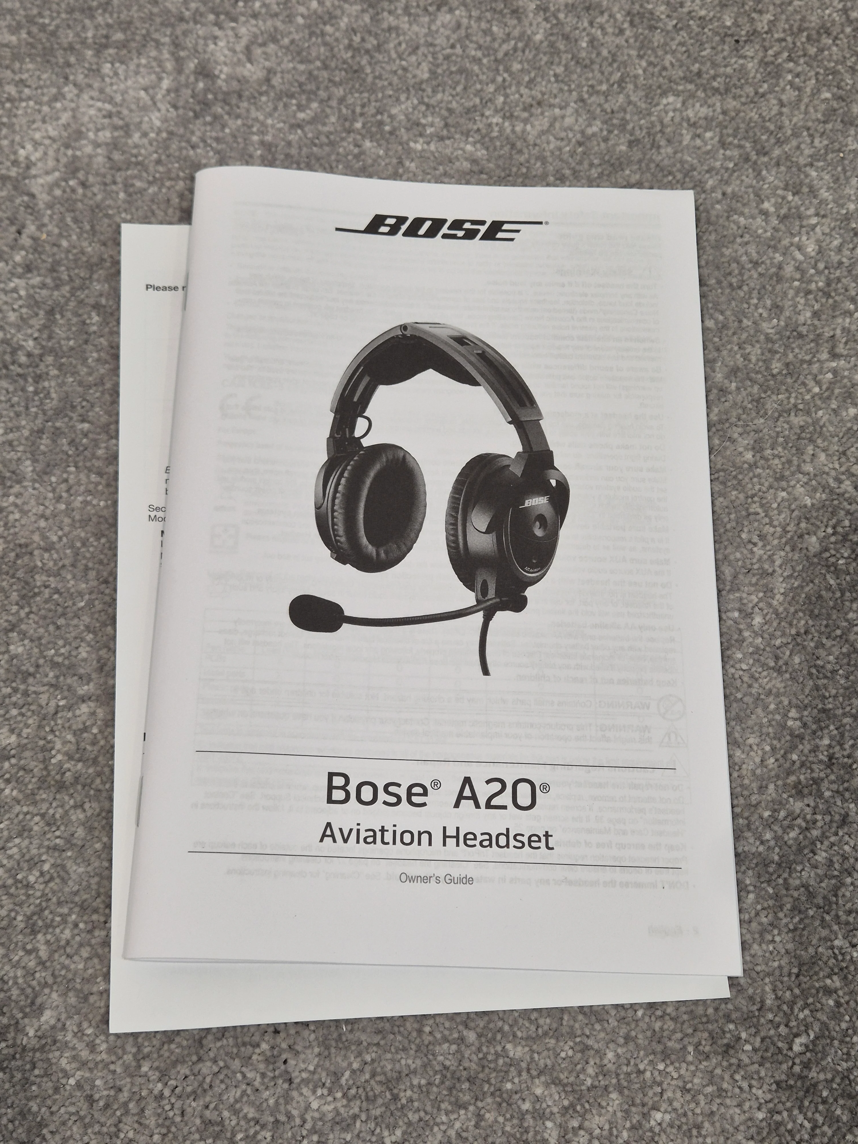 Bose A20 U-174 Plug Aviation Headset w/ Carry Case Open Box New - RRP £999 - Image 7