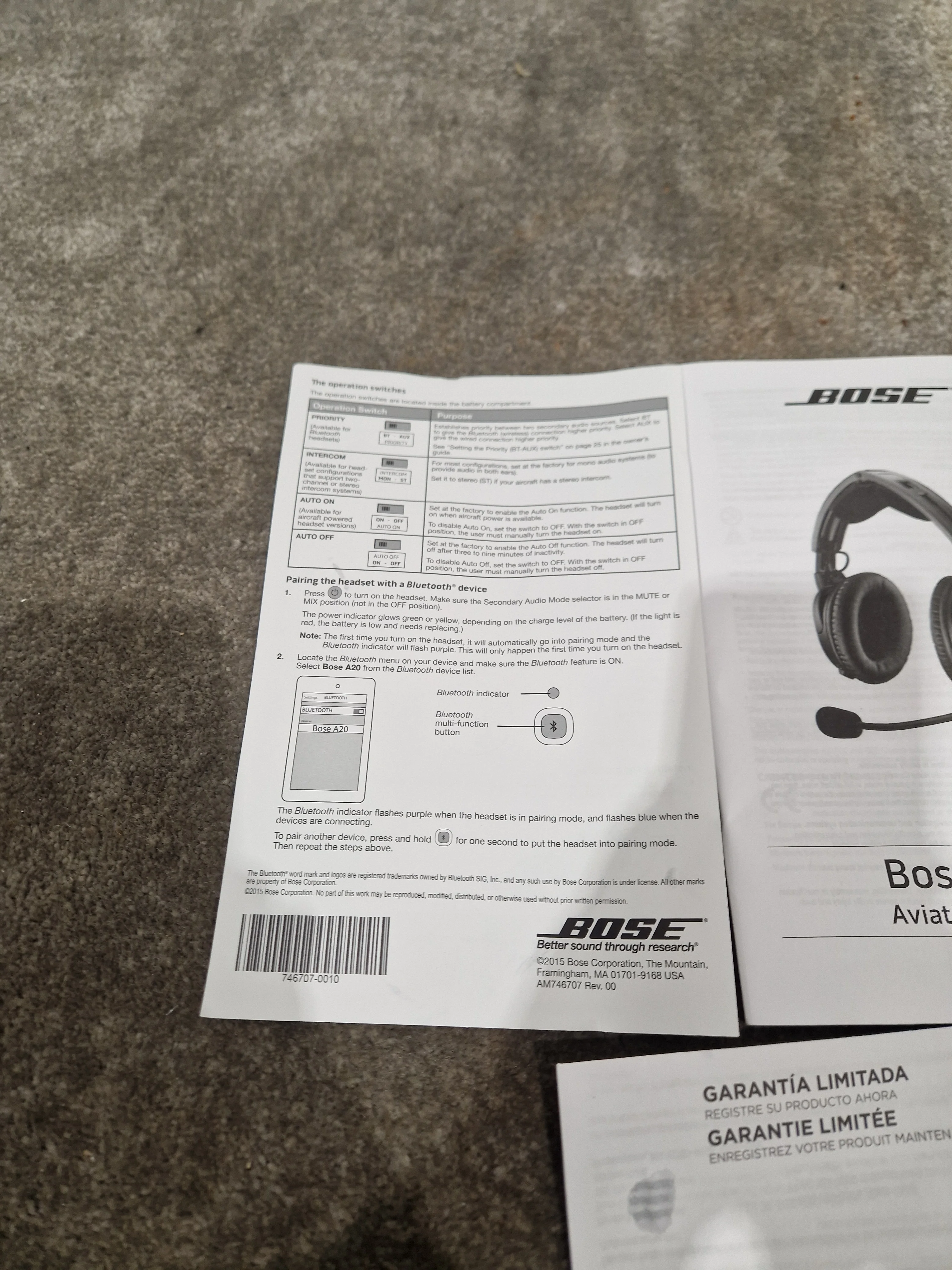 Bose A20 U-174 Non-Bluetooth Version Black Headset - Superior Noise Reduction - Like New w/ Original Box - Image 14